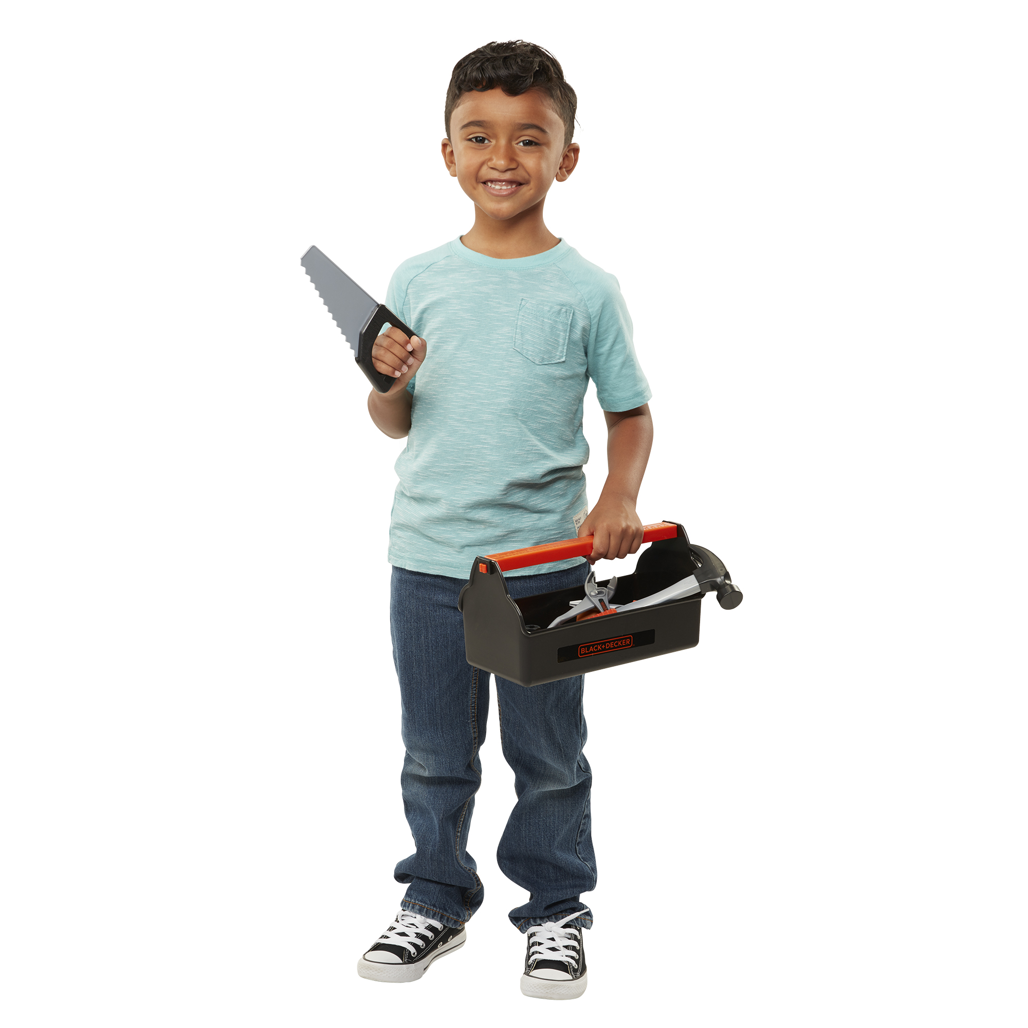 Black + Decker Kids Junior Tool Belt Set 11 Pieces Toy Gift