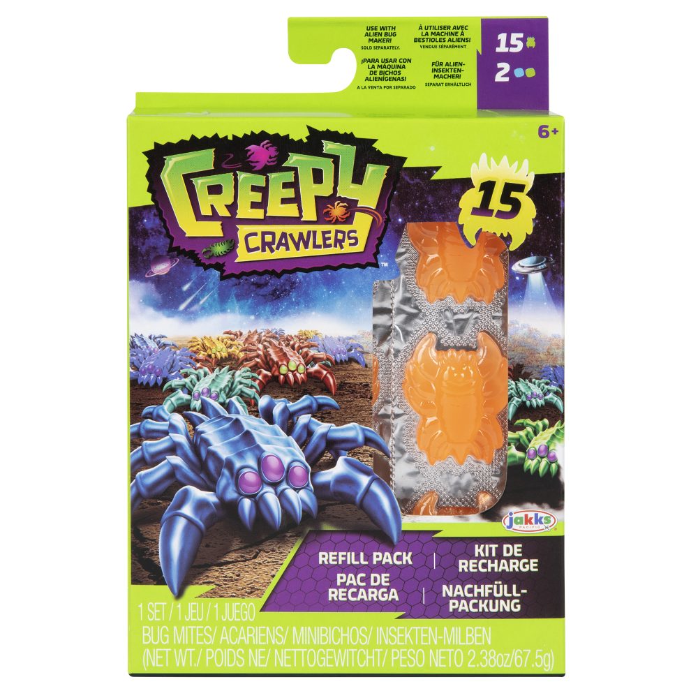 Creepy Crawlers Gooey Bug Refill Pack - Orange & Blue