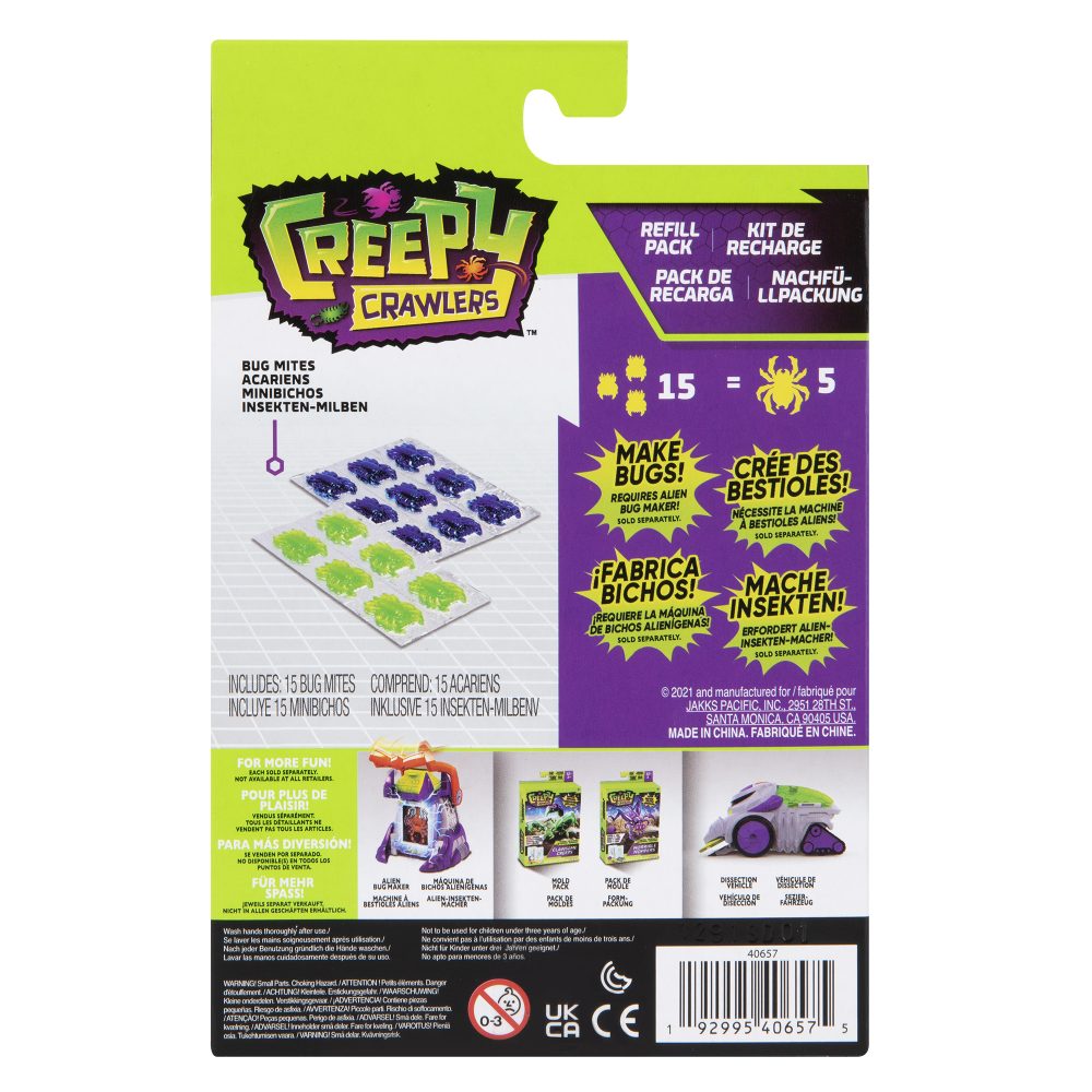 Creepy Crawlers Gooey Bug Refill Pack - Green & Blue