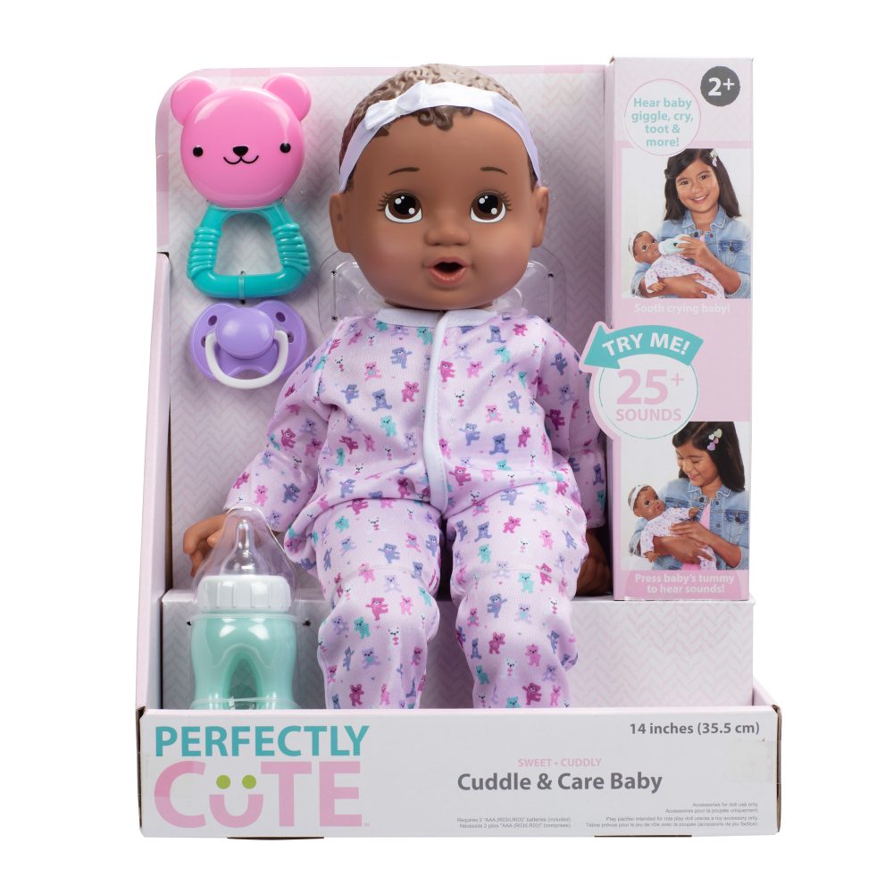 Cuddle & Care Girl Doll Dark Brunette w/ Brown Eyes