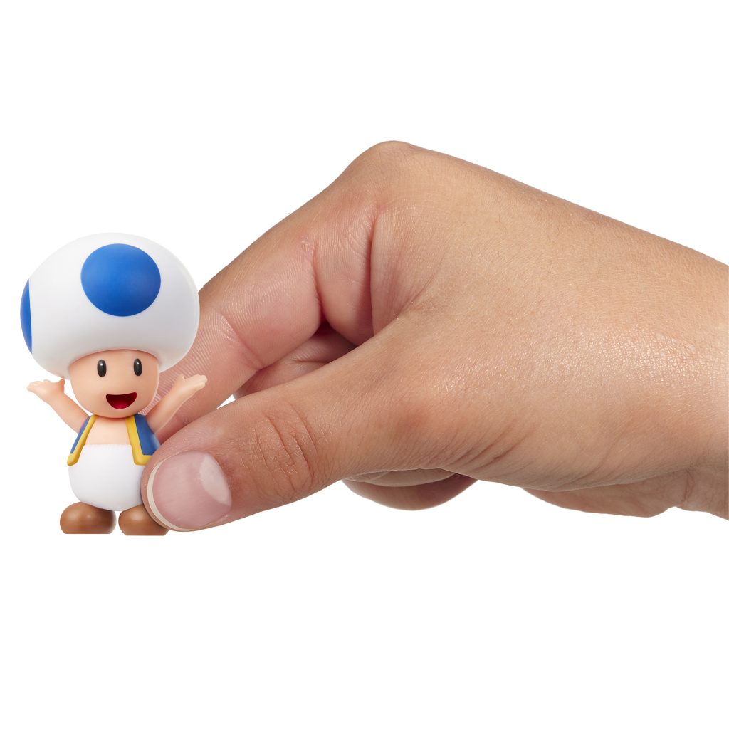 Super Mario Articulated Action Figure 2.5″ Blue Toad