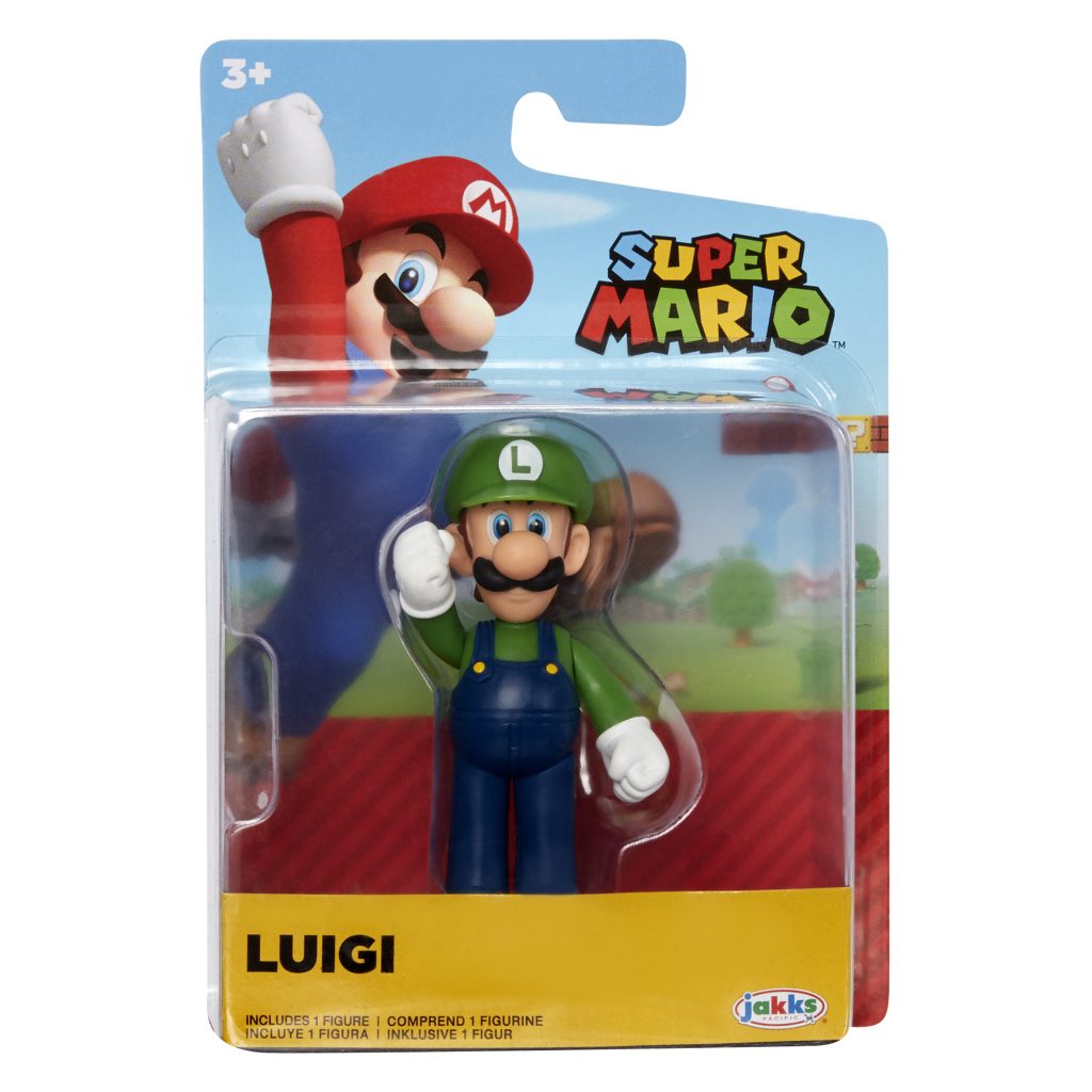 Super Mario Articulated Action Figure 2.5″ Standing Luigi