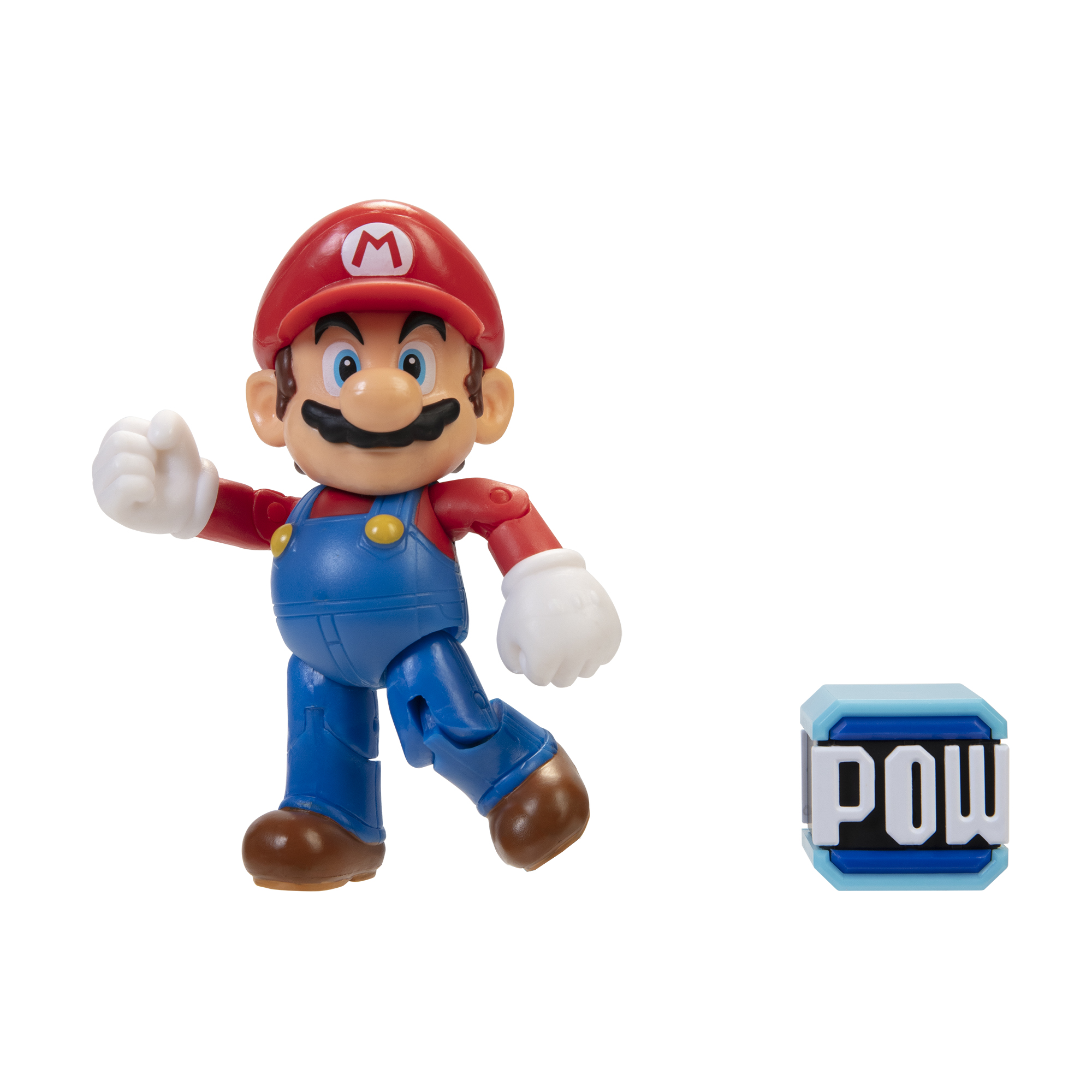 Super Mario Articulated Action Figure 4″ Mario w/ POW Wave 21