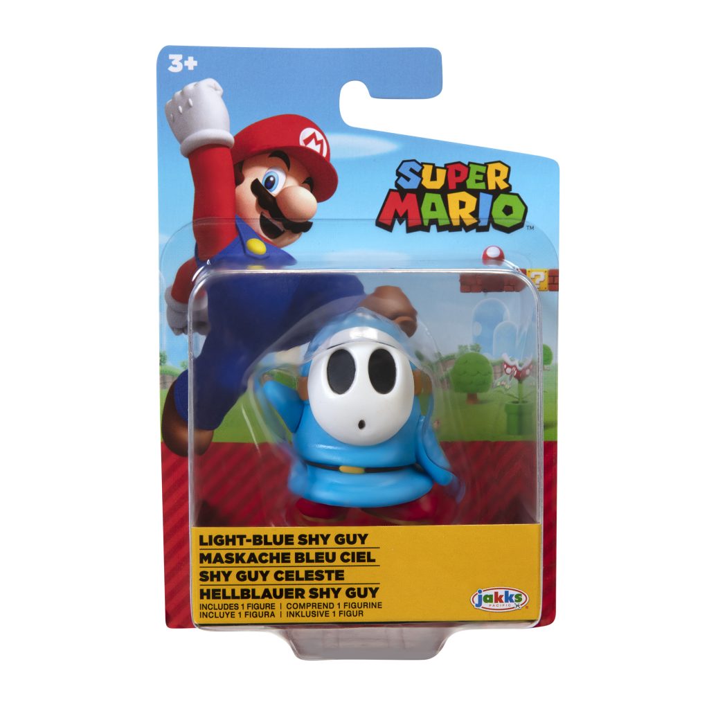 Super Mario Articulated Action Figure 2.5″ Light-Blue Shy Guy