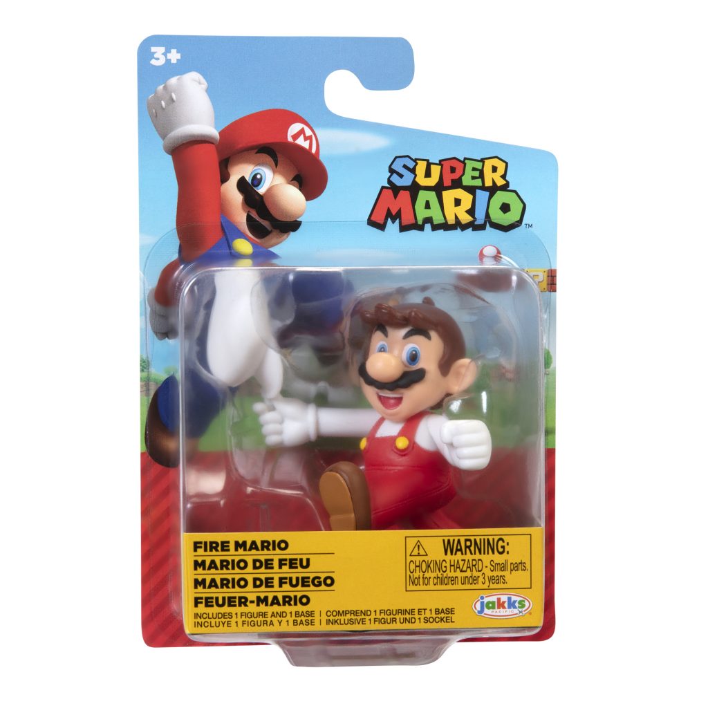 Super Mario Articulated Action Figure 2.5″ Fire Mario