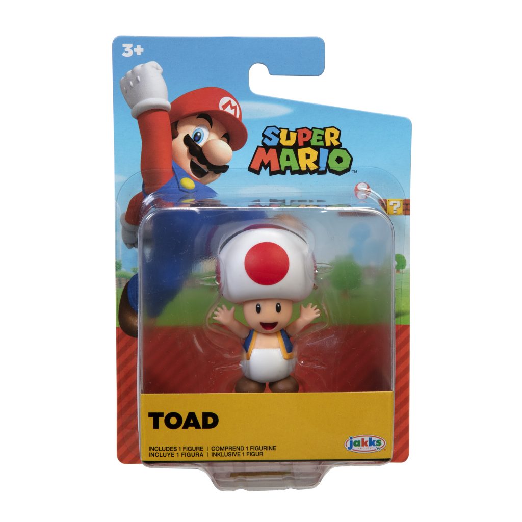 Super Mario Articulated Action Figure 2.5″ Red Toad