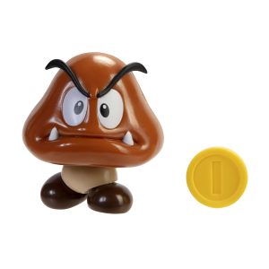 Super Mario Articulated Action Figure 4″ Goomba w/ Coin Wave 24