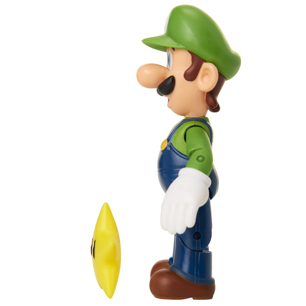Super Mario Articulated Action Figure 4″ Luigi w/ Star Wave 19