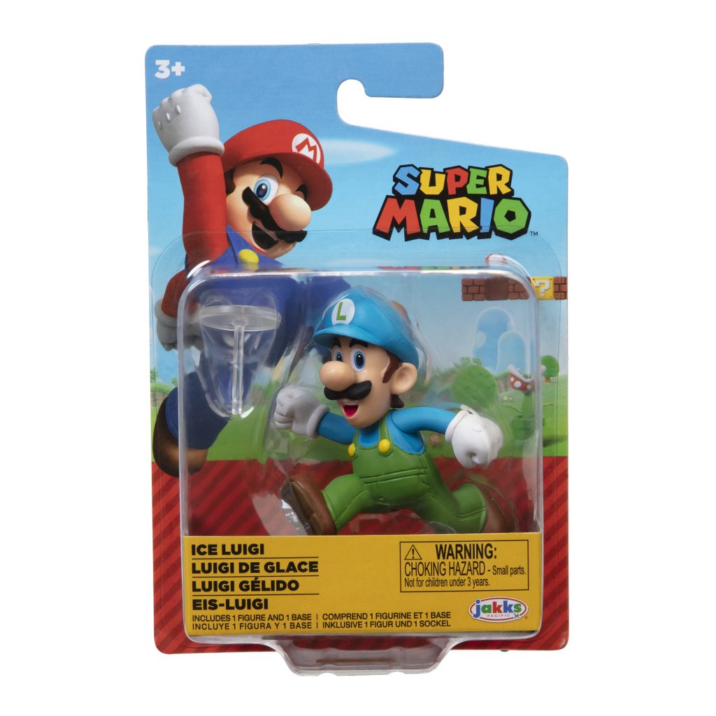 Super Mario Articulated Action Figure 2.5″ Ice Luigi