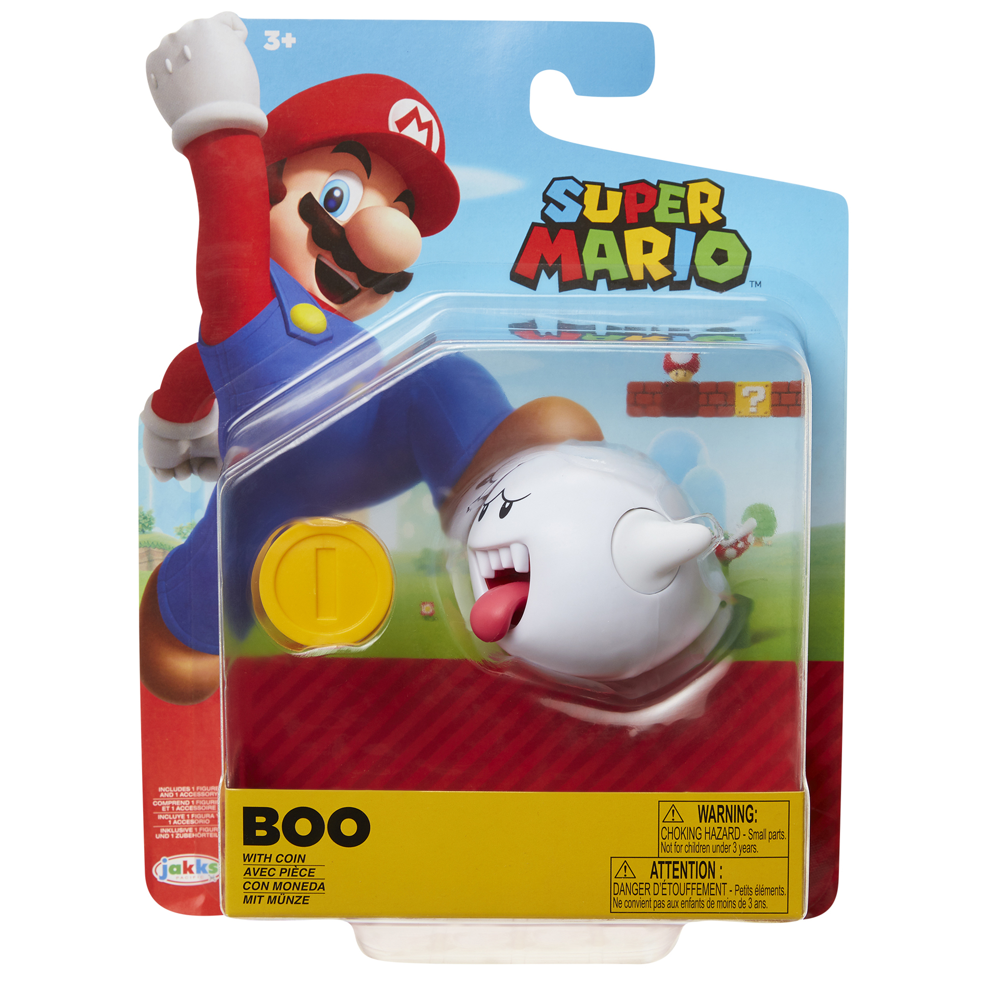Super Mario Articulated Action Figure 4″ Luigi w/ Star Wave 19