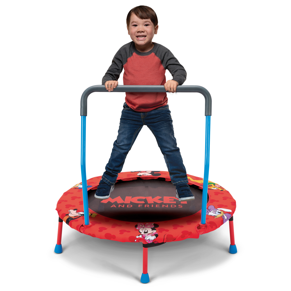 Weee-Do Mickey and Friends Mini Trampoline with Bar
