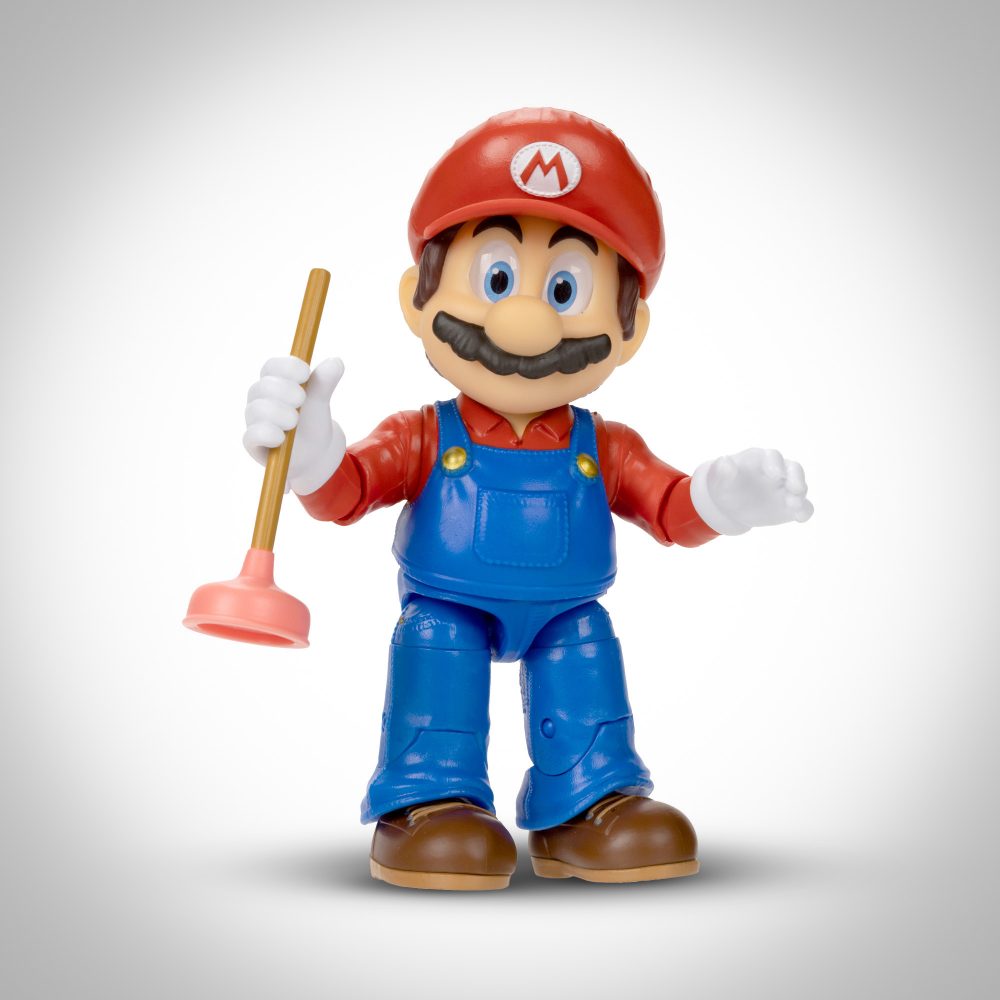 The Super Mario Bros. Movie 5” Mario Figure with Plunger Accessory