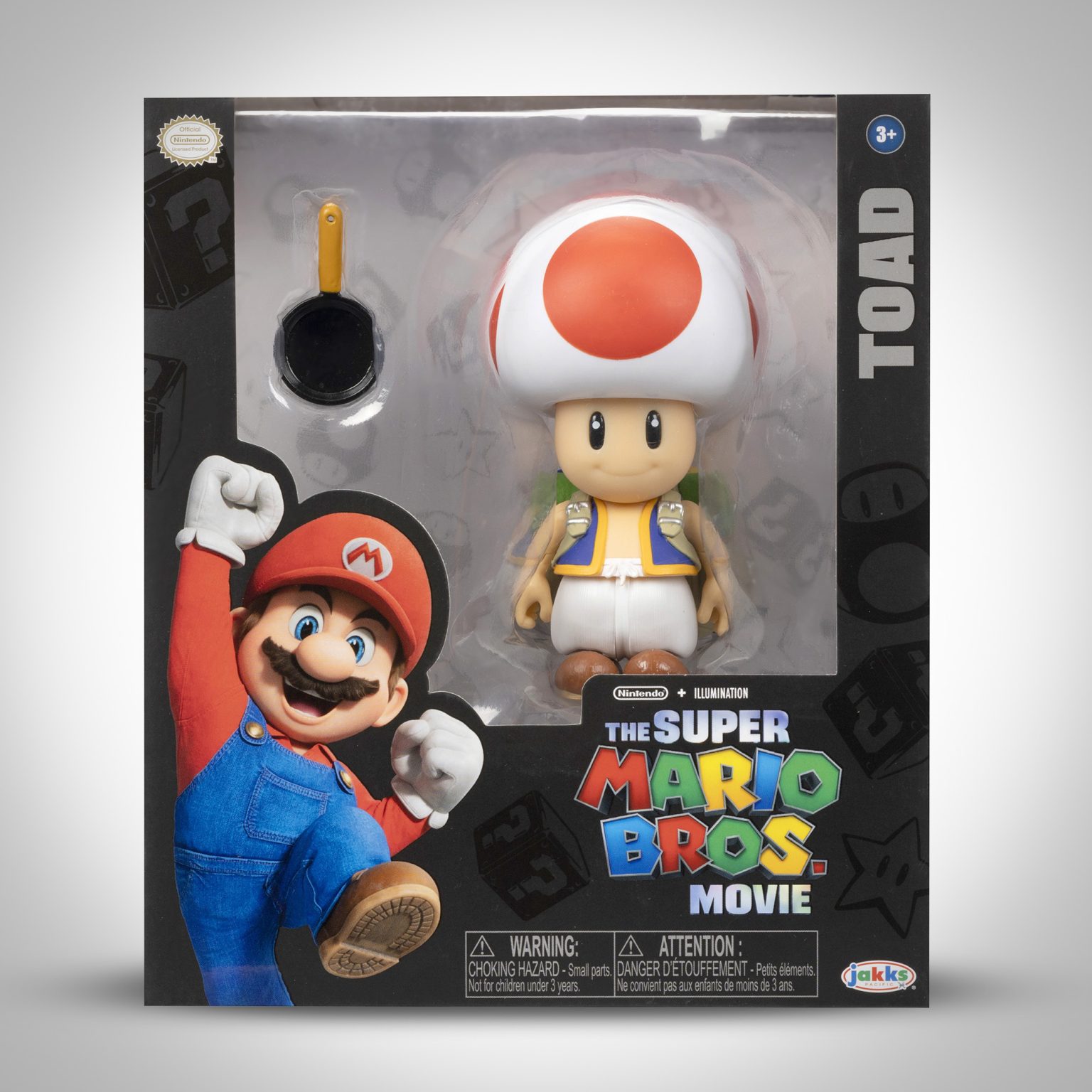 The Super Mario Bros. Movie 5” Toad Figure with Frying Pan Accessory