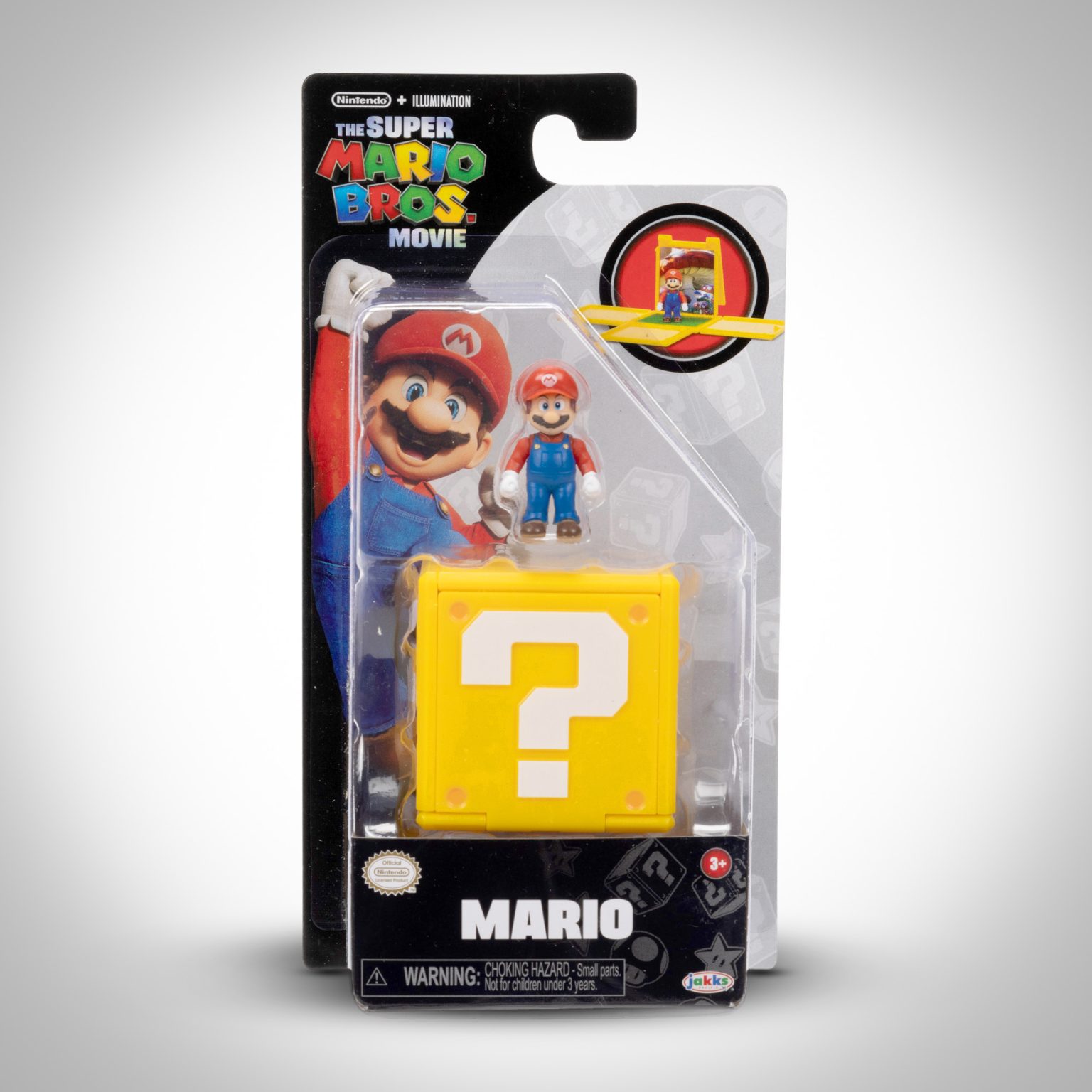 The Super Mario Bros. Movie 1.25” Mini Figure with Question Block Mario