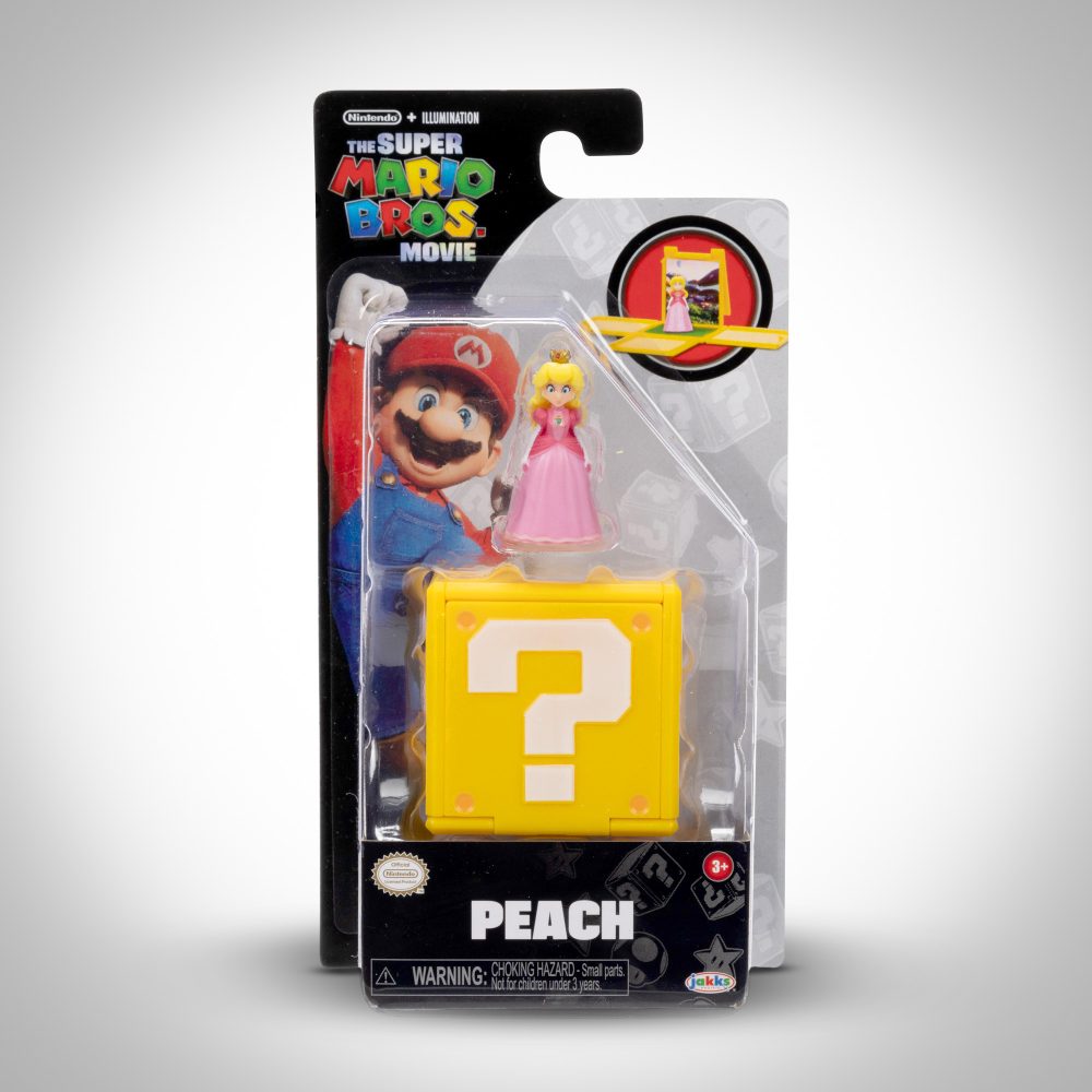 The Super Mario Bros. Movie 1.25” Mini Figure with Question Block Peach