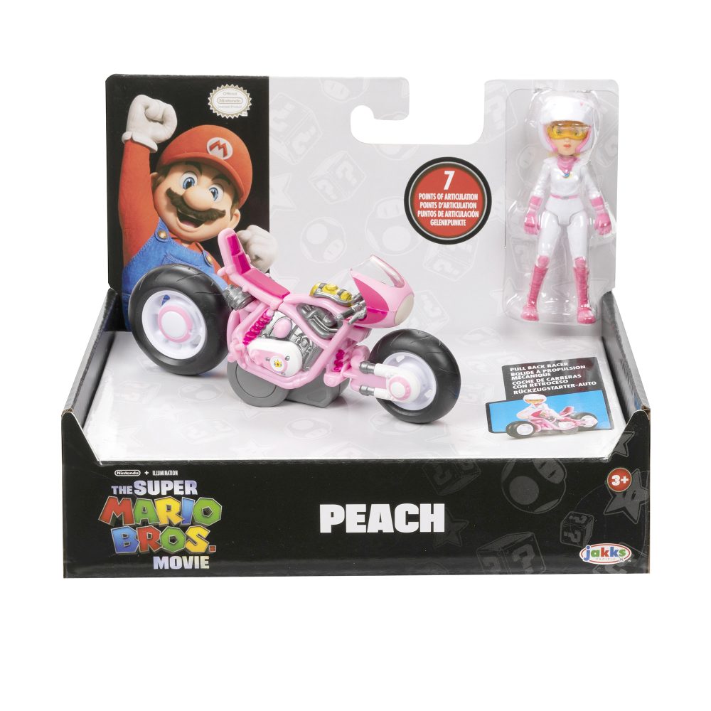 The Super Mario Bros. Movie 2.5” Figure with Pull Back Racer Peach