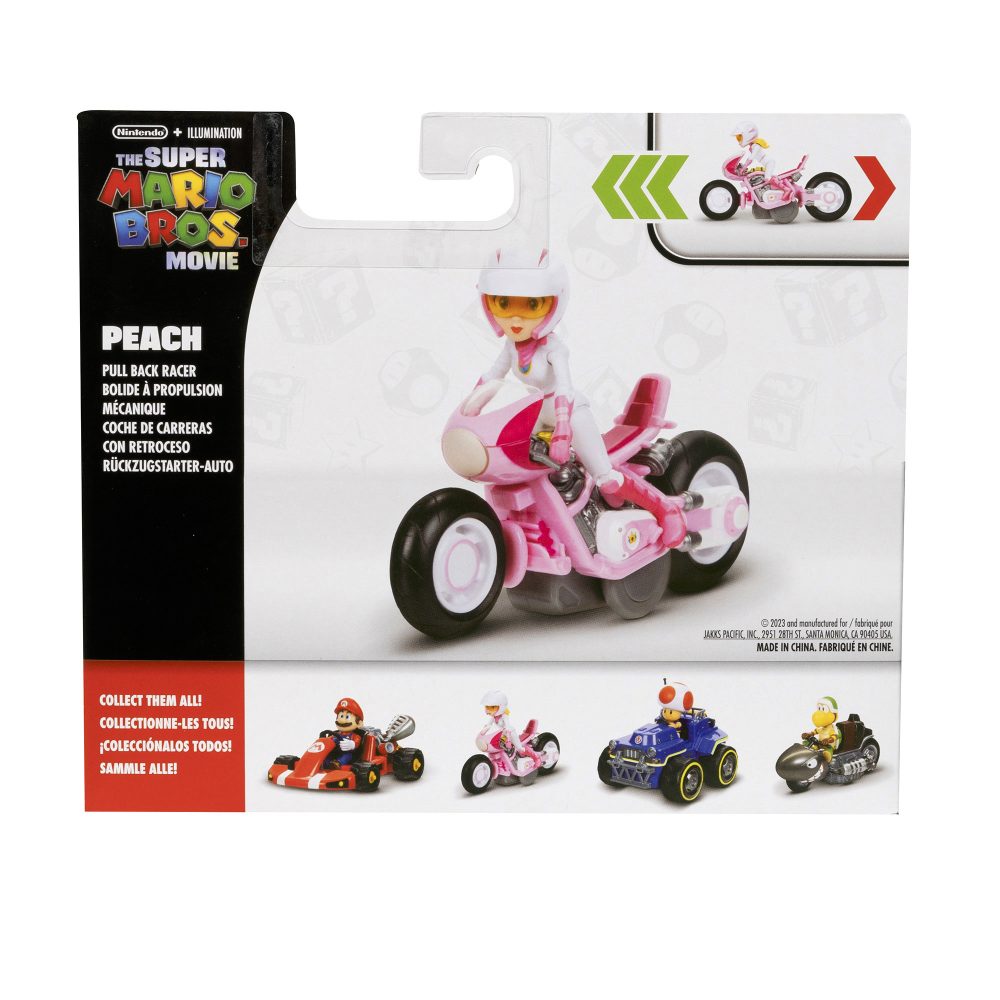 The Super Mario Bros. Movie 2.5” Figure with Pull Back Racer Peach