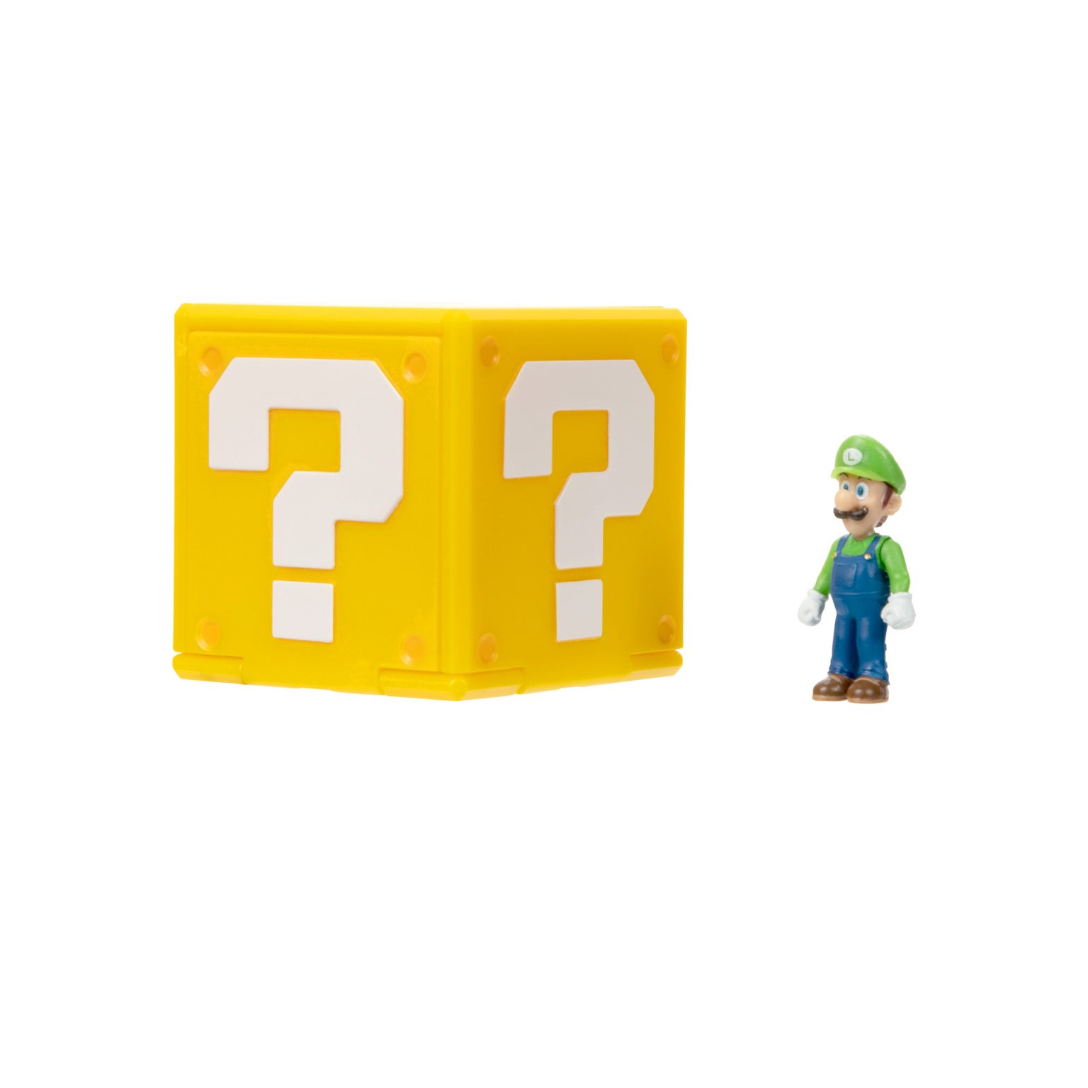 The Super Mario Bros. Movie 1.25” Mini Figure with Question Block Luigi