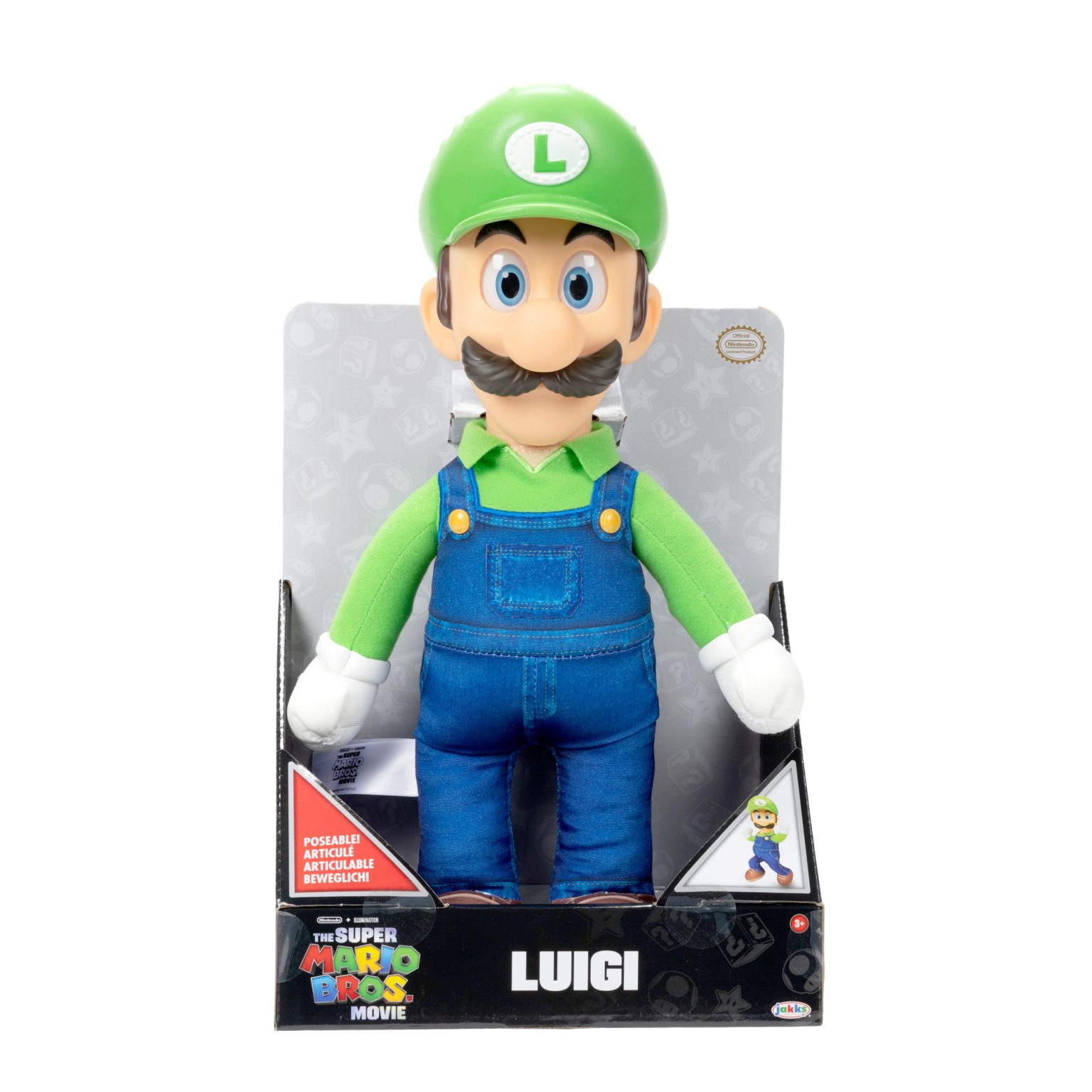 The Super Mario Bros. Movie 15" Posable Plush Luigi