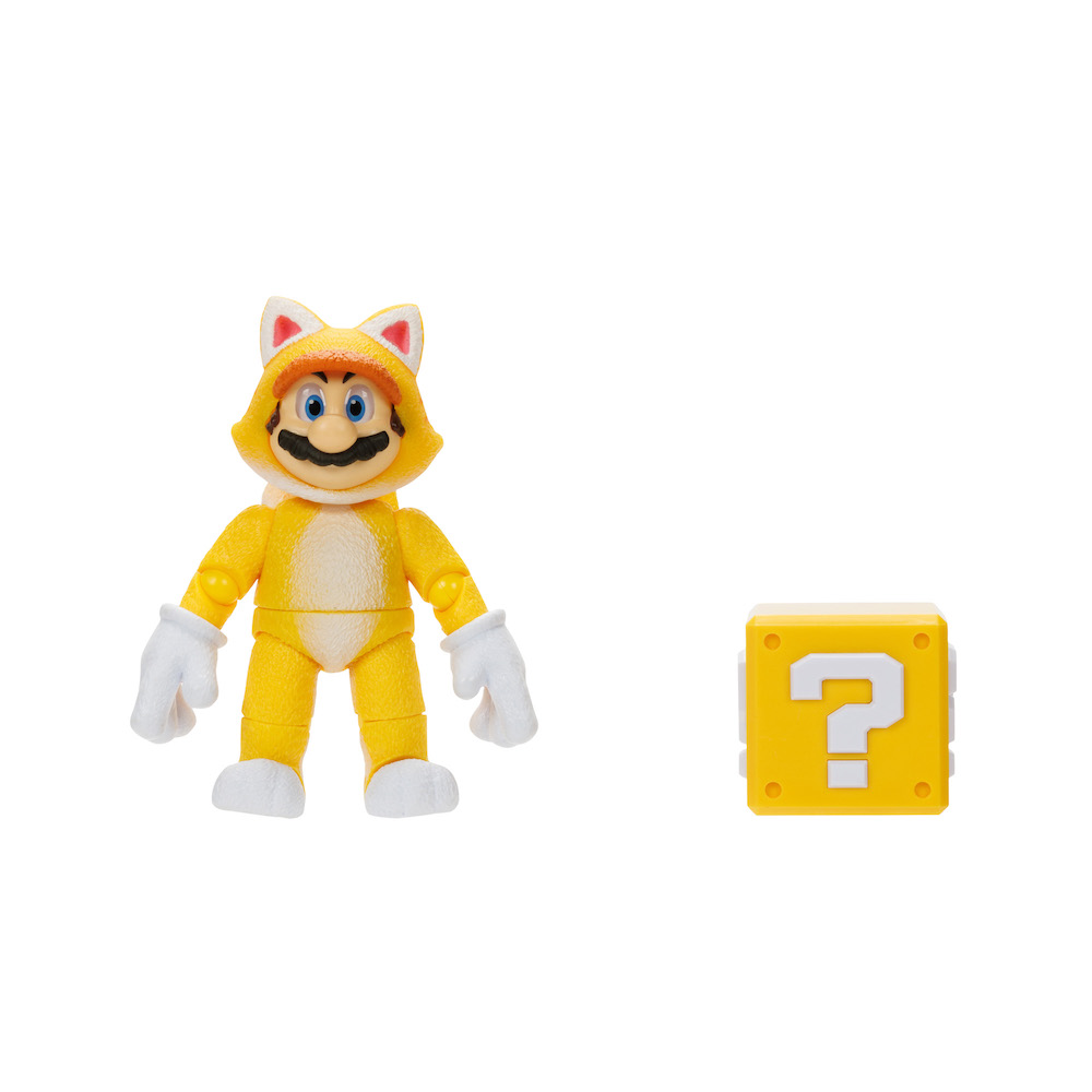 5” Cat Mario Figure with Question Block Accessory