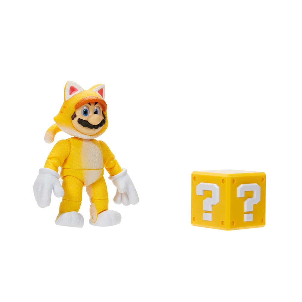5” Cat Mario Figure with Question Block Accessory