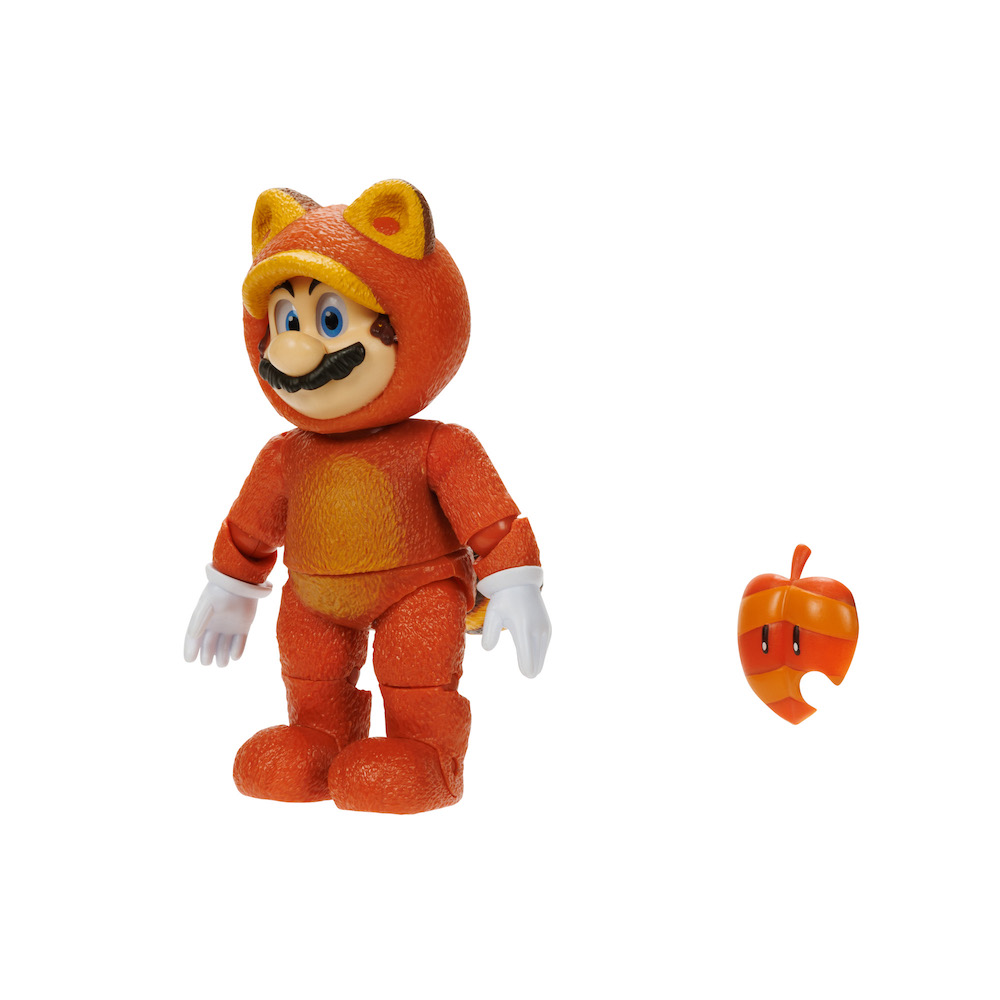 5” Tanooki Mario Figure with Super Leaf Accessory
