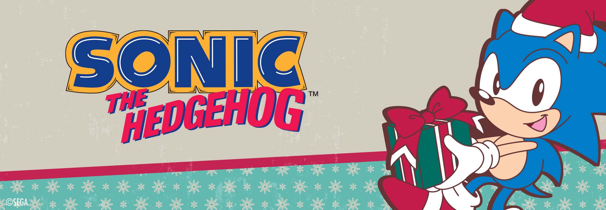 Sonic the Hedgehog holiday desktop banner