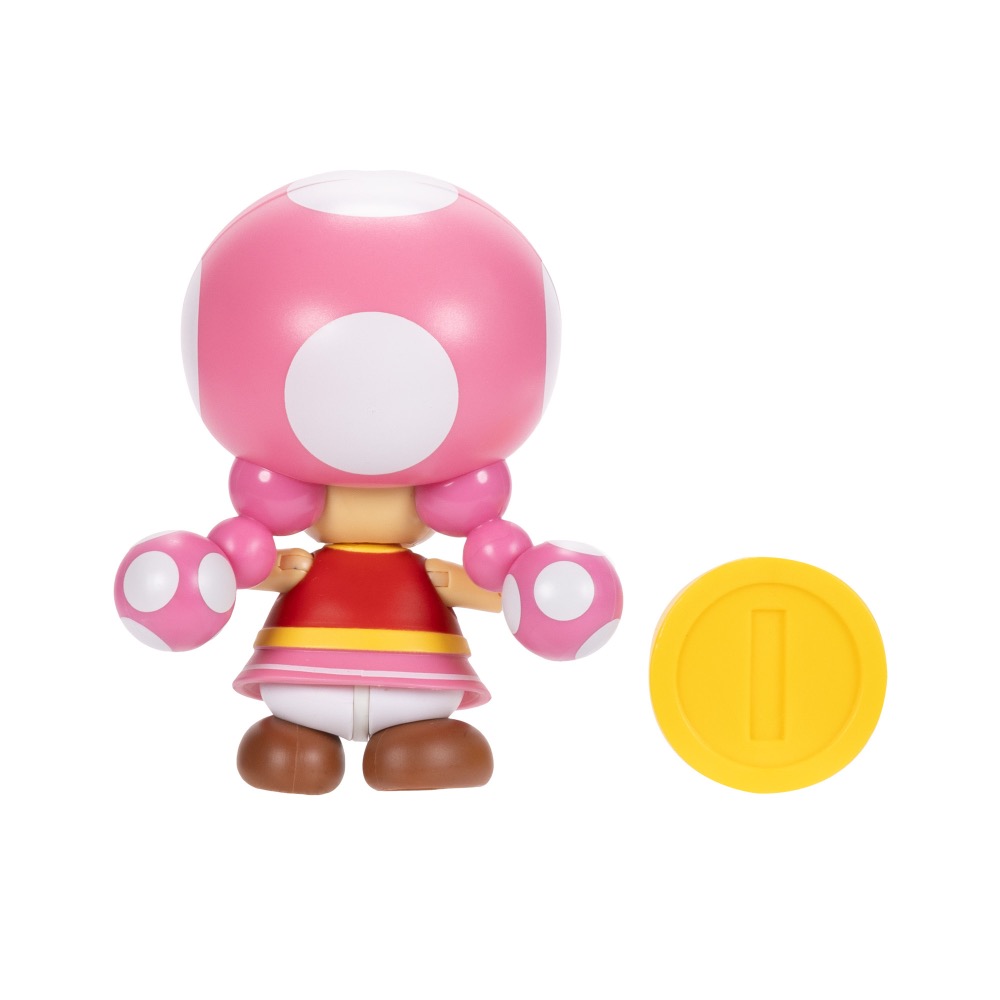 Super Mario Toadette 4-inch Articulated Figure with Coin