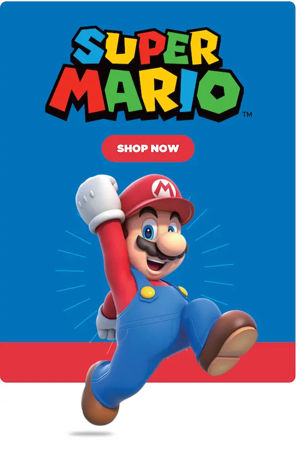 Super Mario jumping in the air
