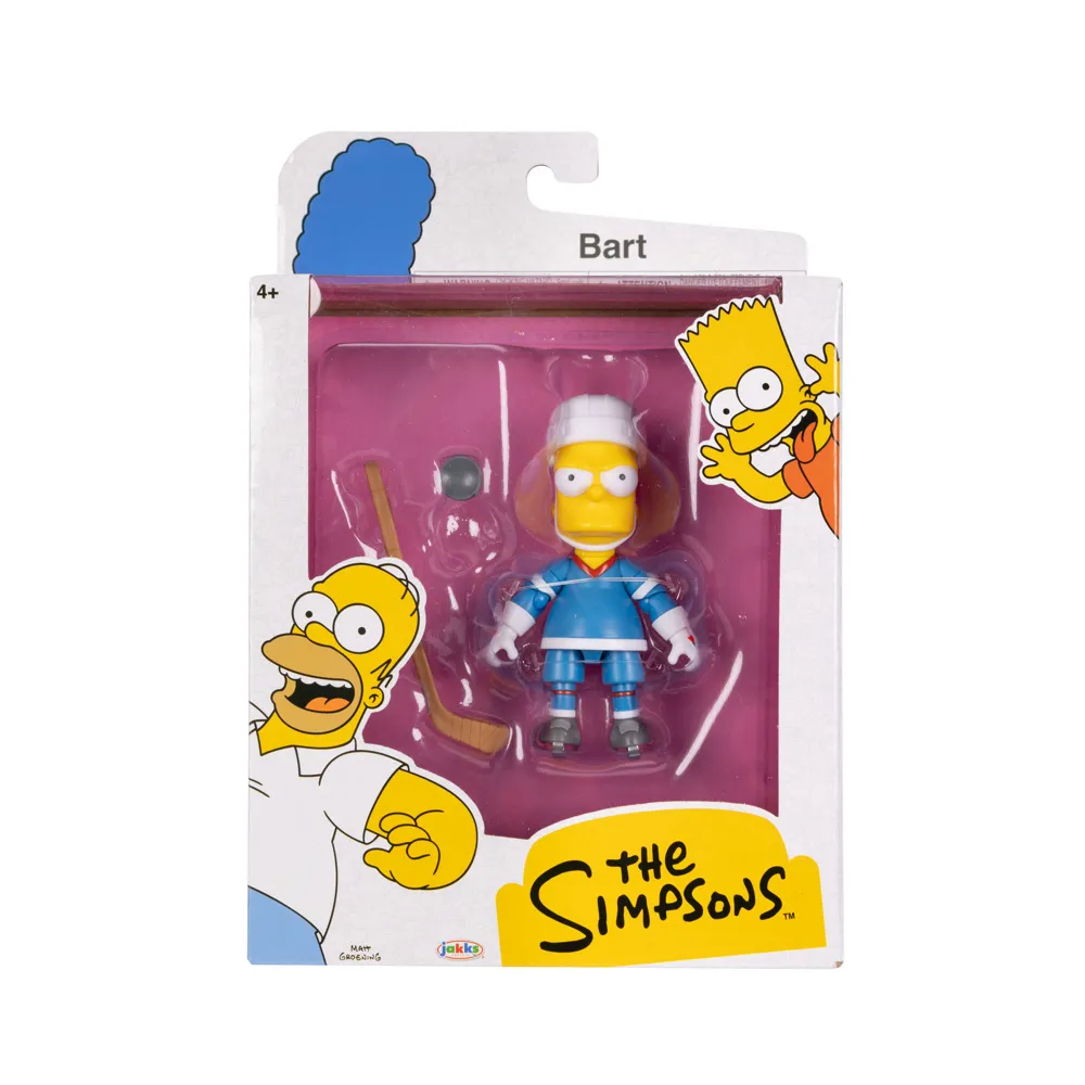 Hockey Bart with Hockey Stick and Puck