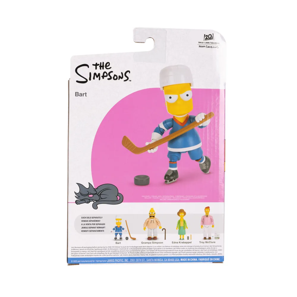Hockey Bart with Hockey Stick and Puck
