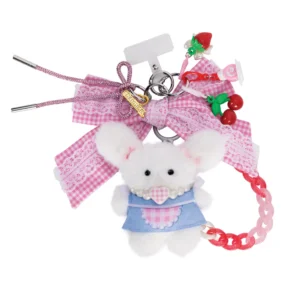 Pretty Picnic Bag Charm Set with Plush Bunny & Accessories