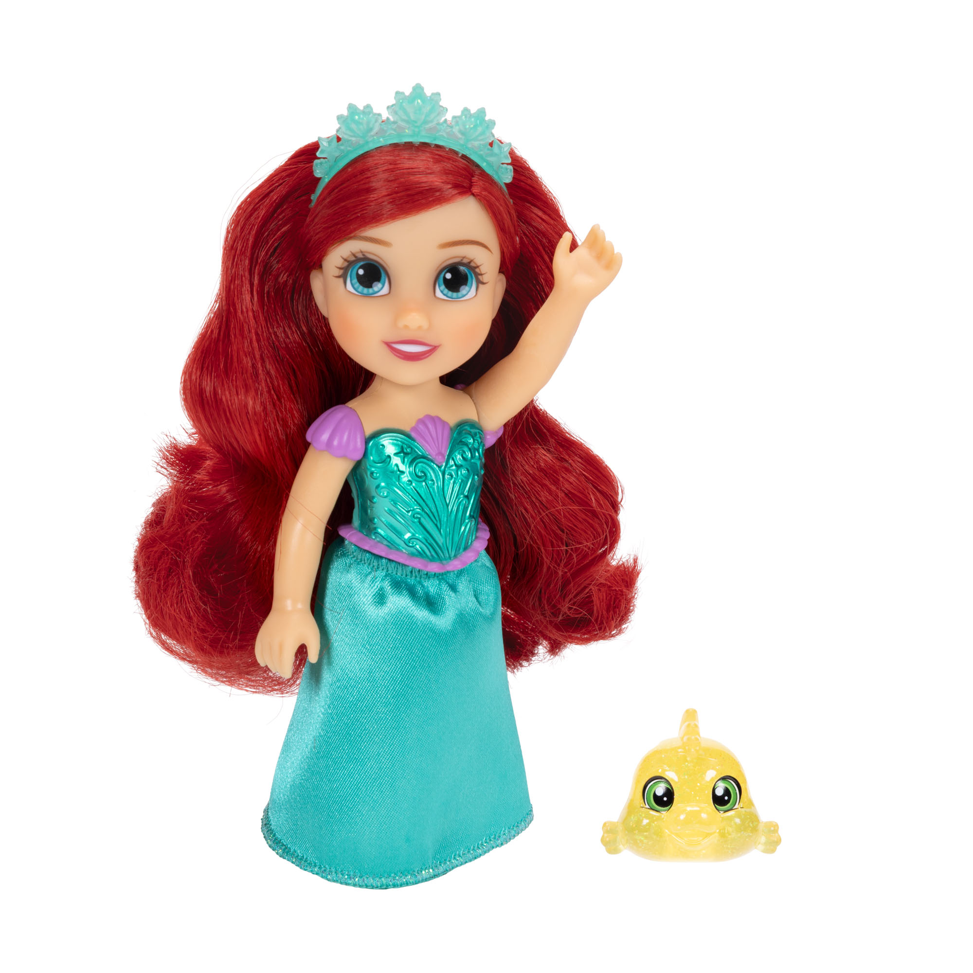 Disney Princess 6" Petite Ariel Doll & Flounder Figure - Image 2