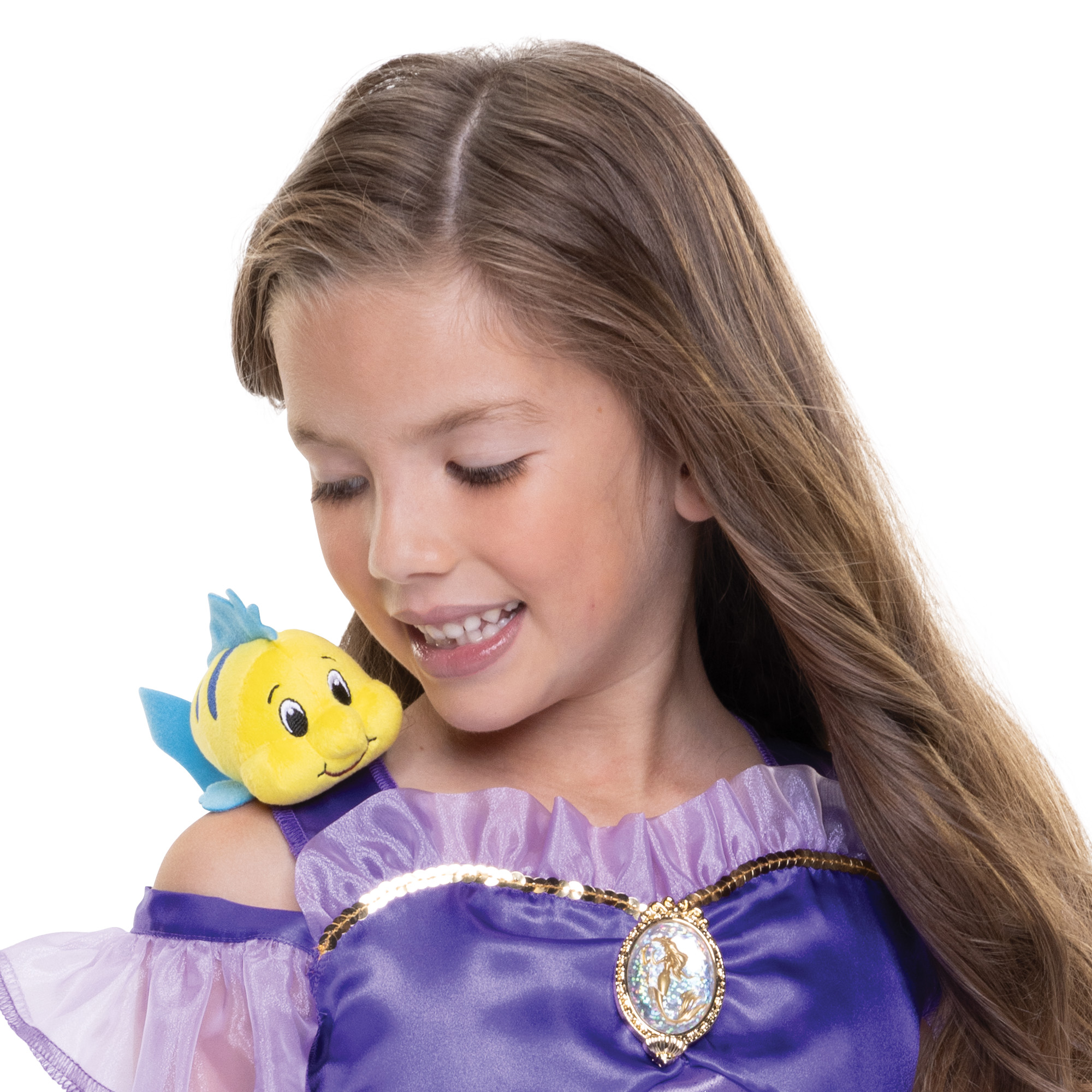 Disney Princess Majestic Ariel Dress & Flounder Figure - Image 7