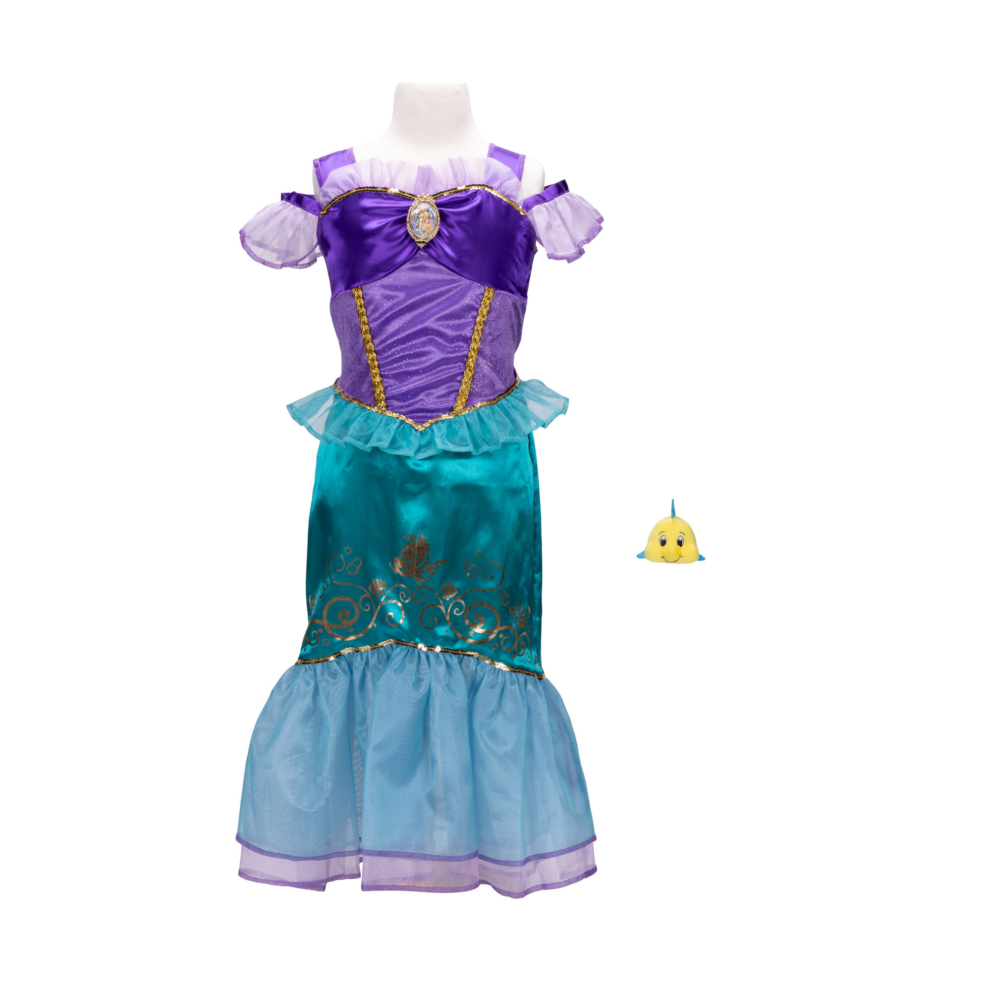 Disney Princess Majestic Ariel Dress & Flounder Figure - Image 4