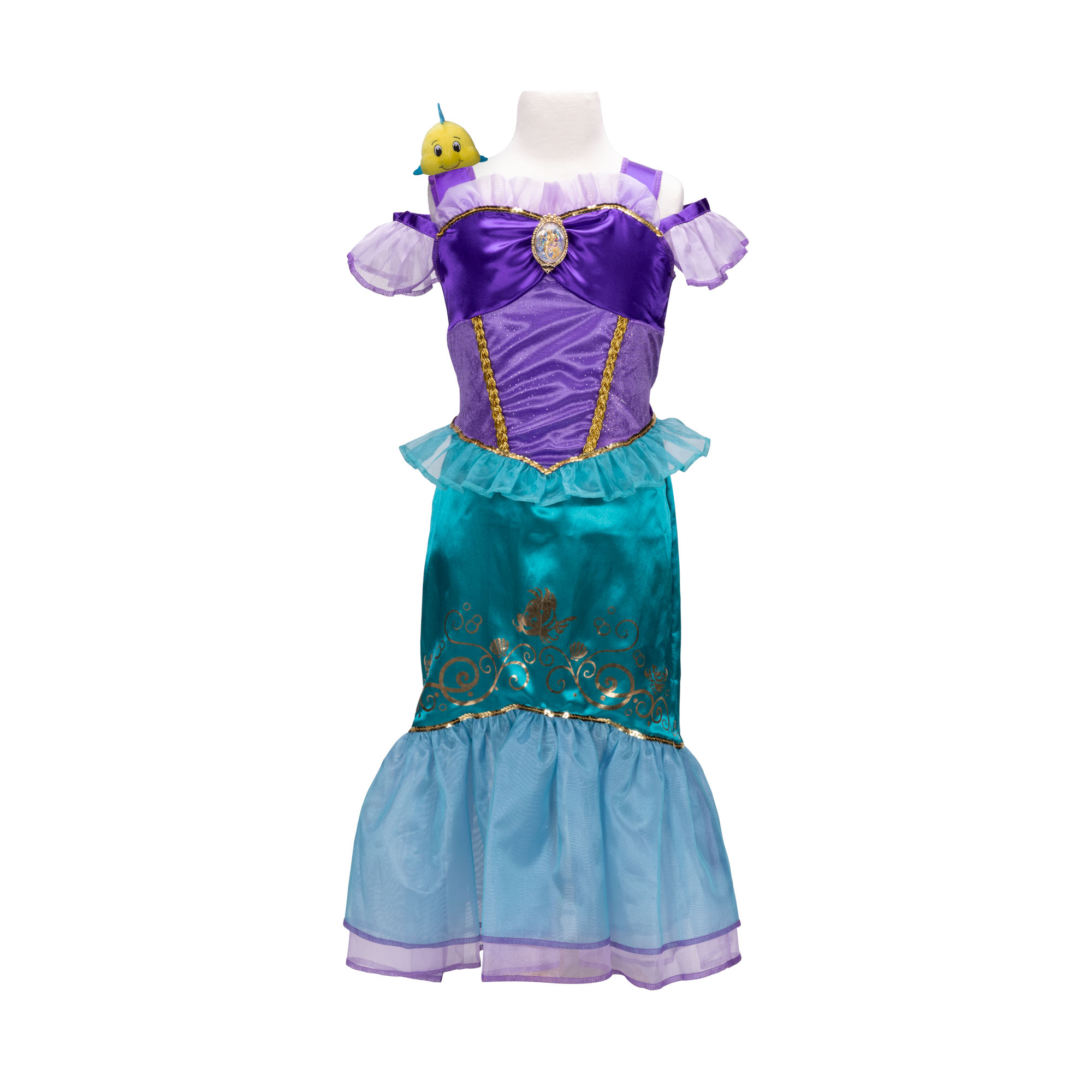 Disney Princess Majestic Ariel Dress & Flounder Figure - Image 5