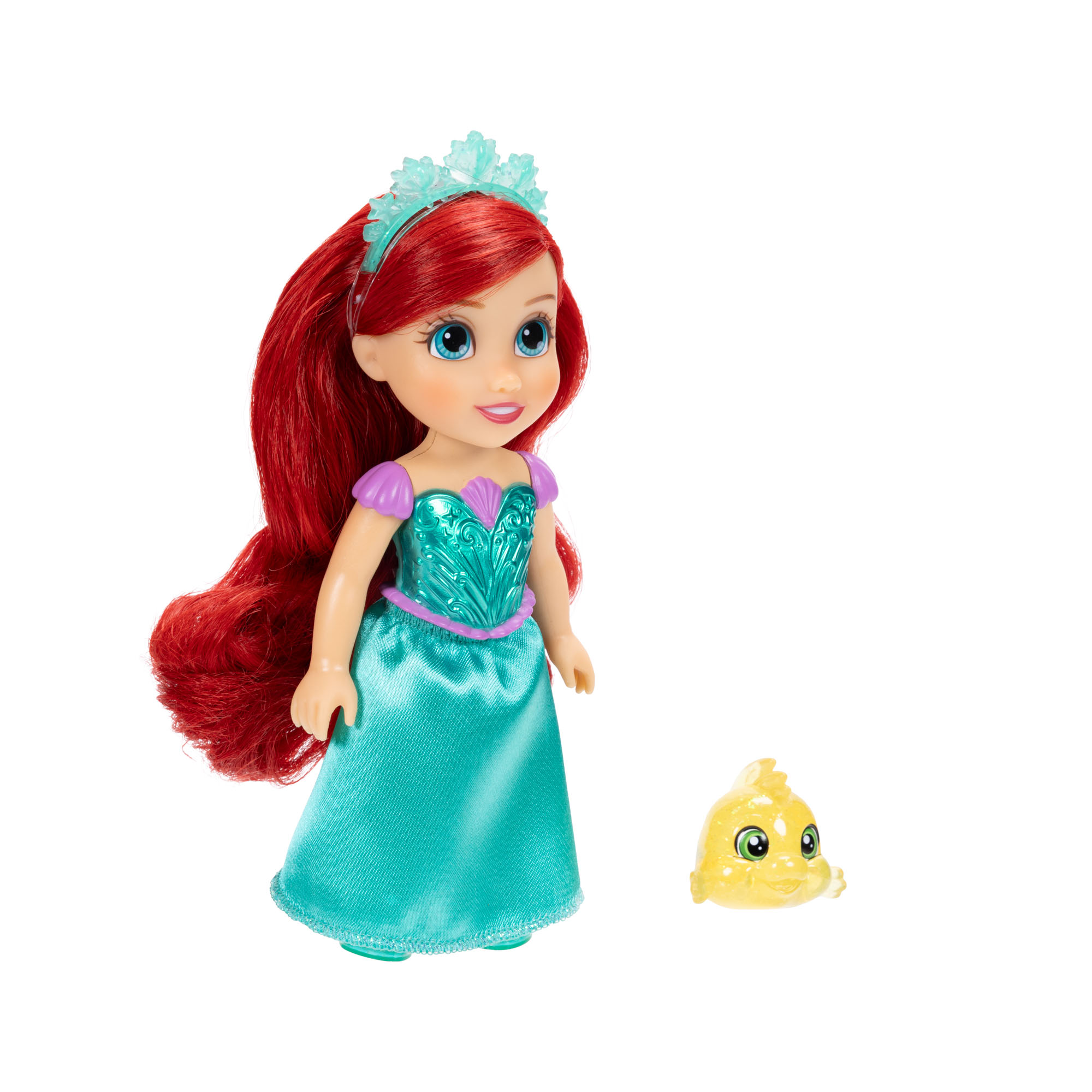 Disney Princess 6" Petite Ariel Doll & Flounder Figure - Image 4