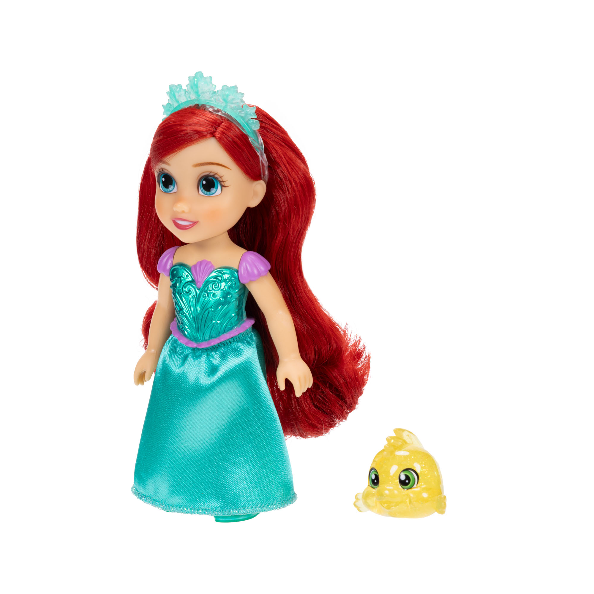 Disney Princess 6" Petite Ariel Doll & Flounder Figure - Image 5