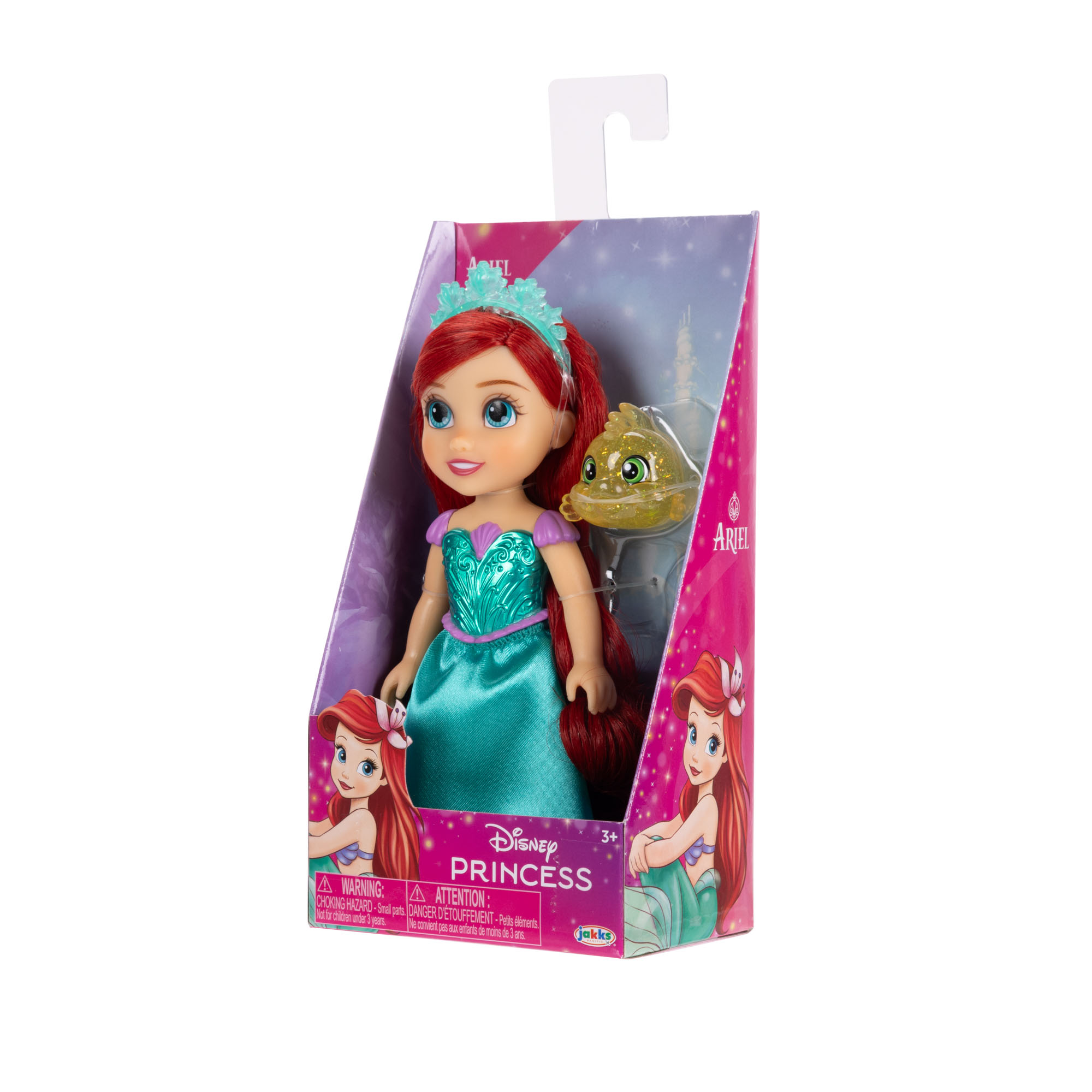 Disney Princess 6" Petite Ariel Doll & Flounder Figure - Image 6