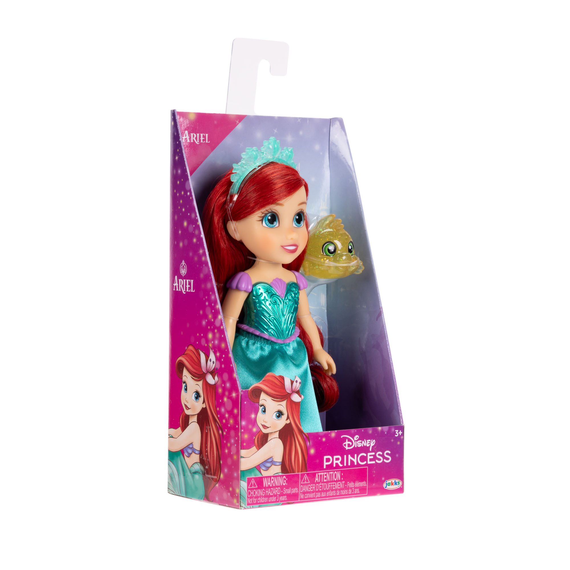 Disney Princess 6" Petite Ariel Doll & Flounder Figure - Image 7