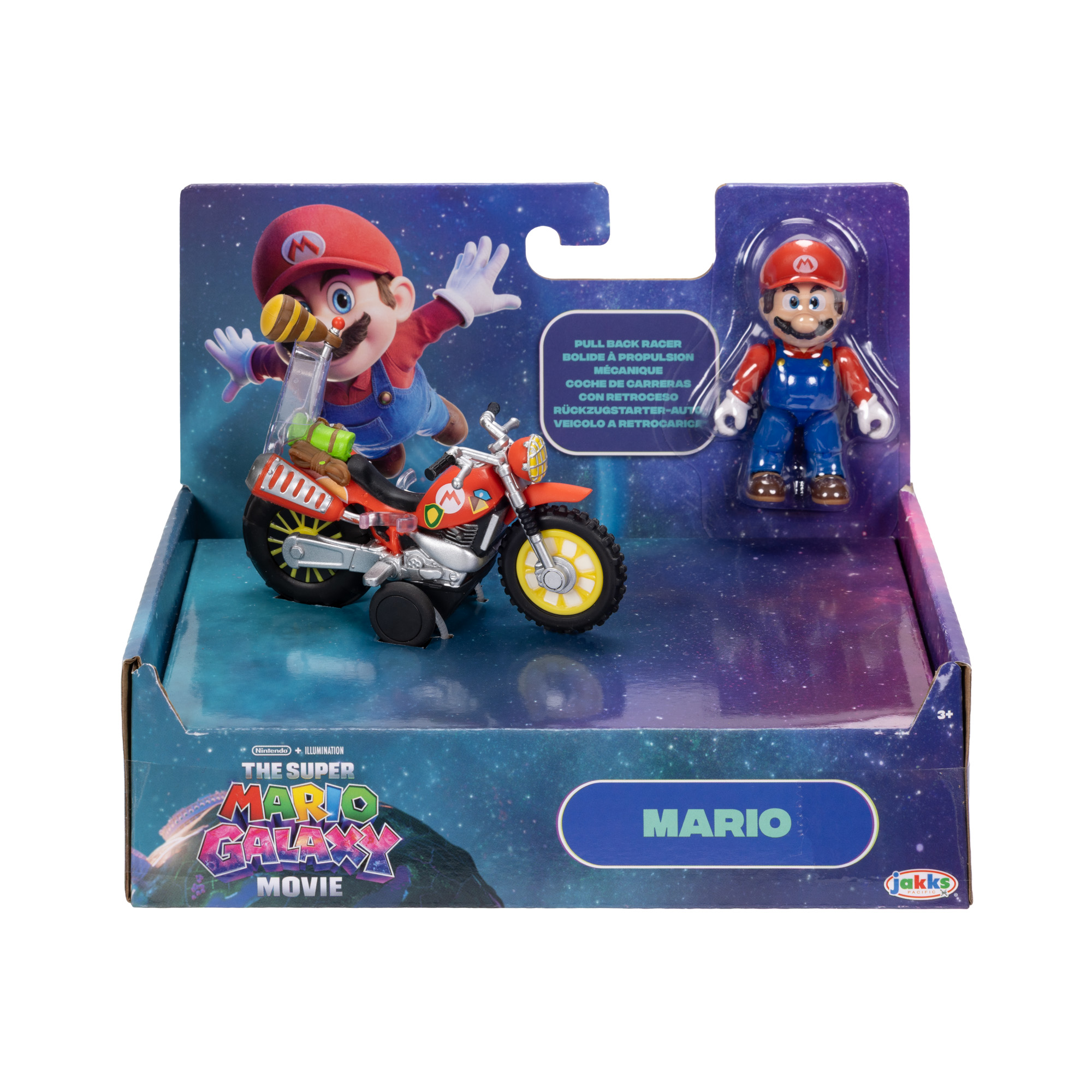 Mario 2.5-inch Figure with Pull Back Motorcycle - Image 4