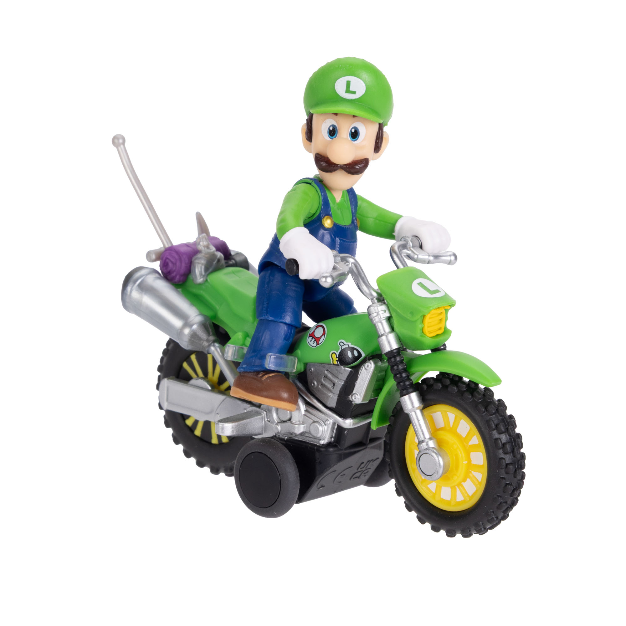Luigi 2.5-inch Figure with Pull Back Motorcycle - Image 10