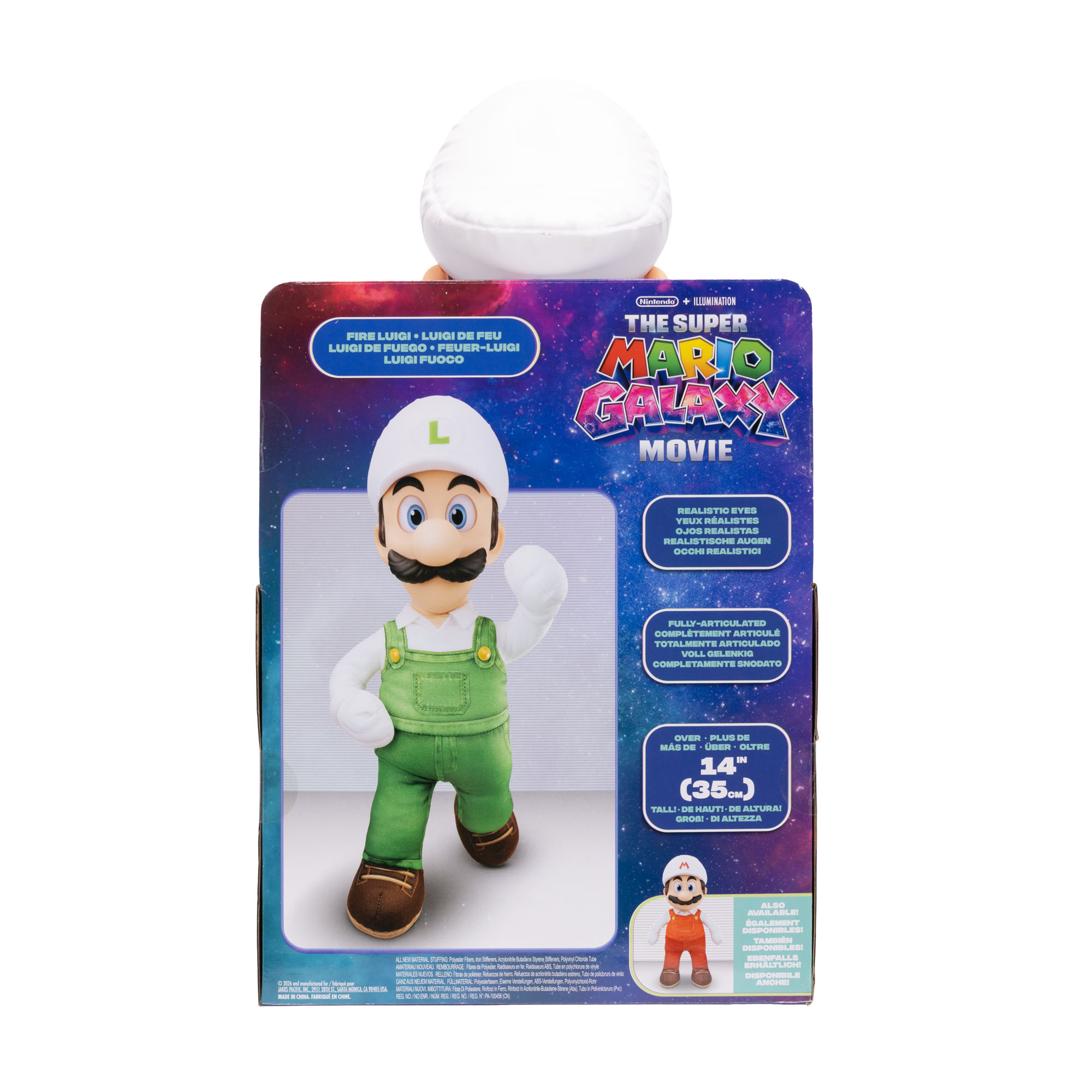Fire Luigi Posable 15-inch Plush - Image 5