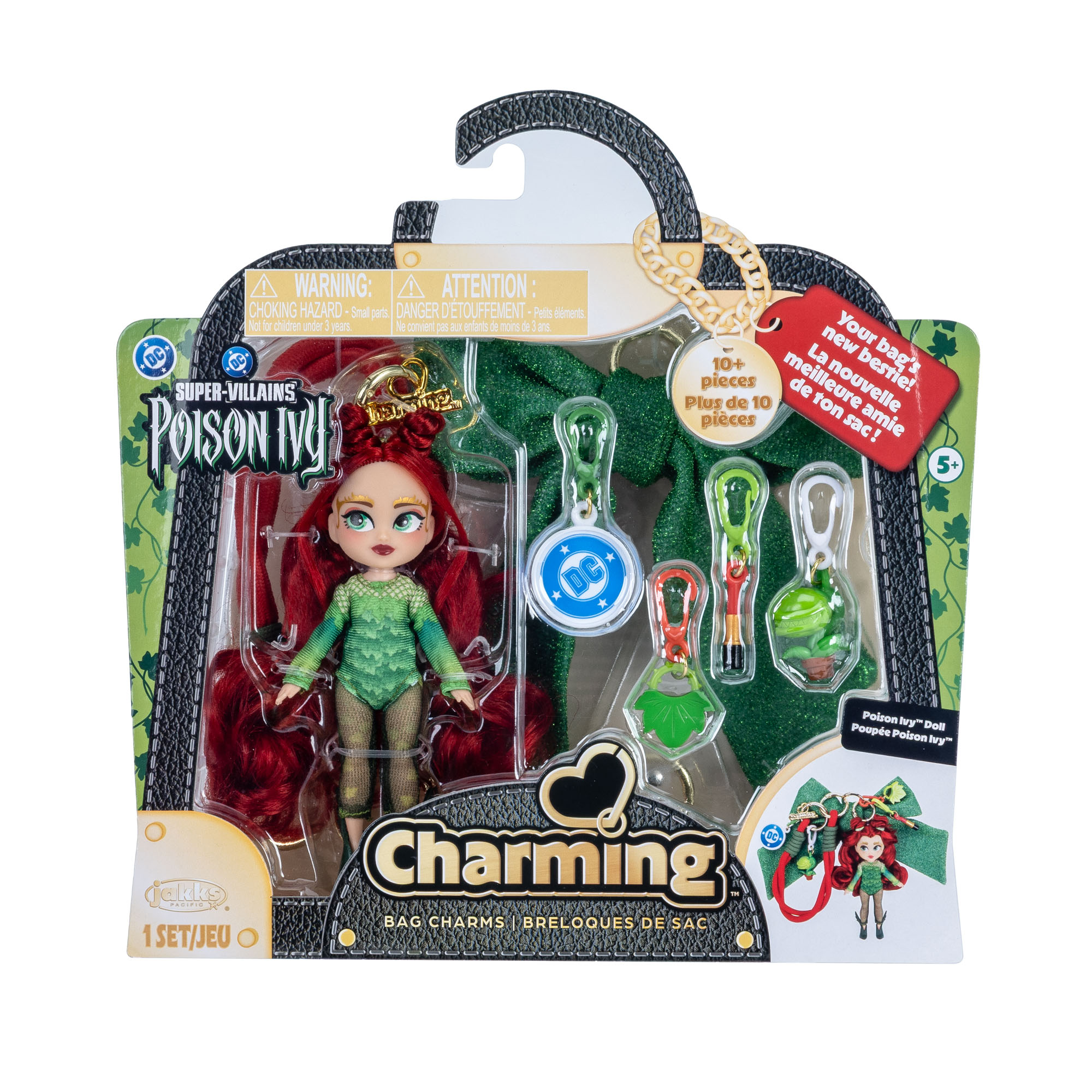 DC Poison Ivy Charming Doll Bag Charm with Accessories - Image 2