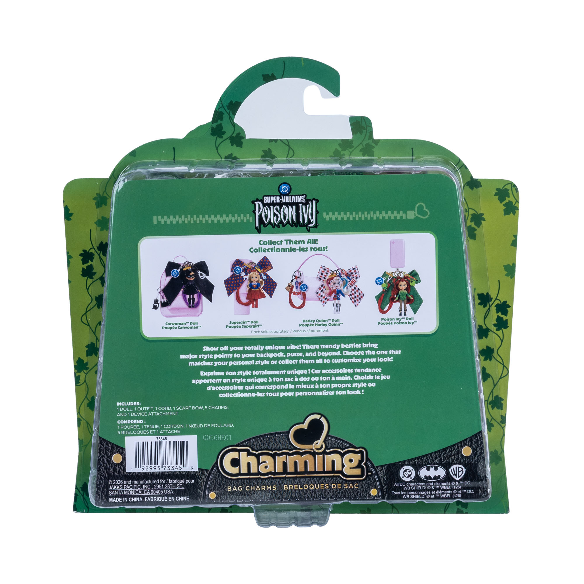 DC Poison Ivy Charming Doll Bag Charm with Accessories - Image 5