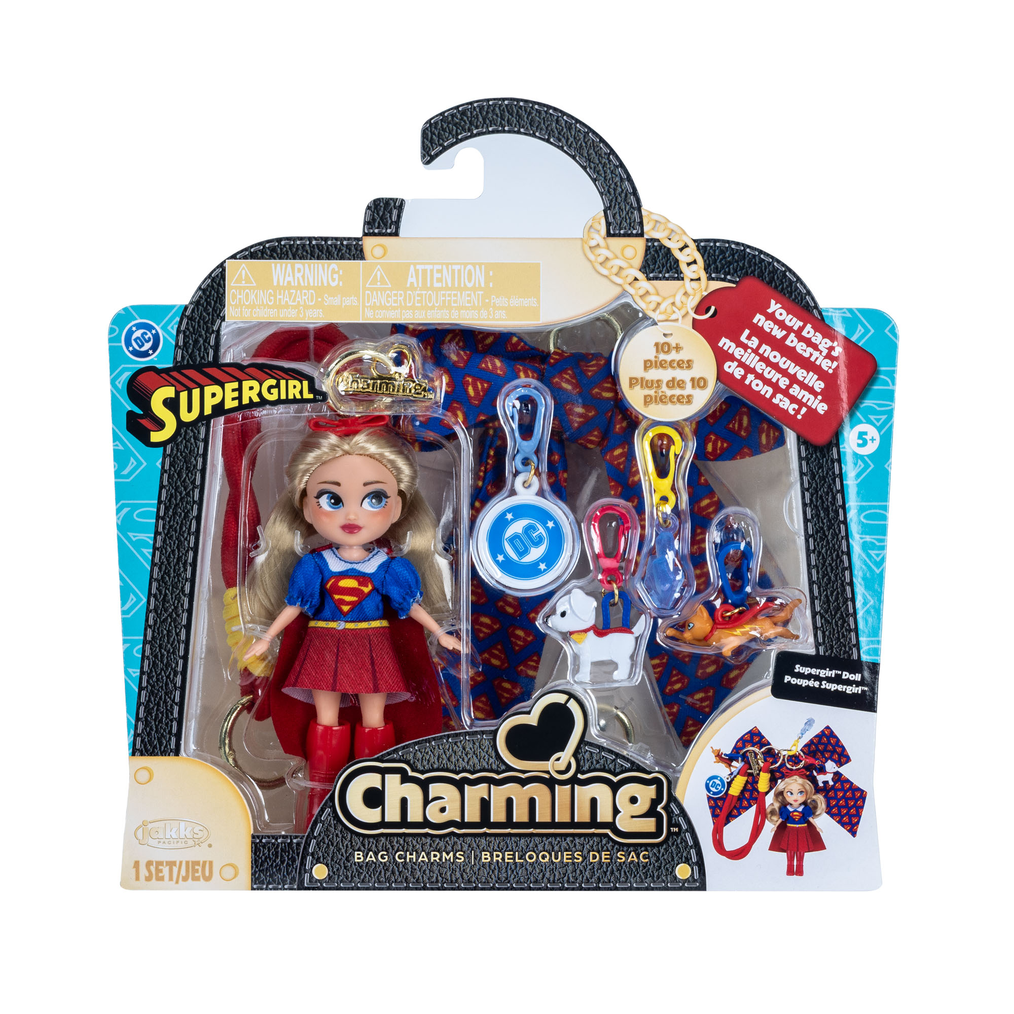 DC Supergirl Charming Doll Bag Charm with Accessories - Image 2