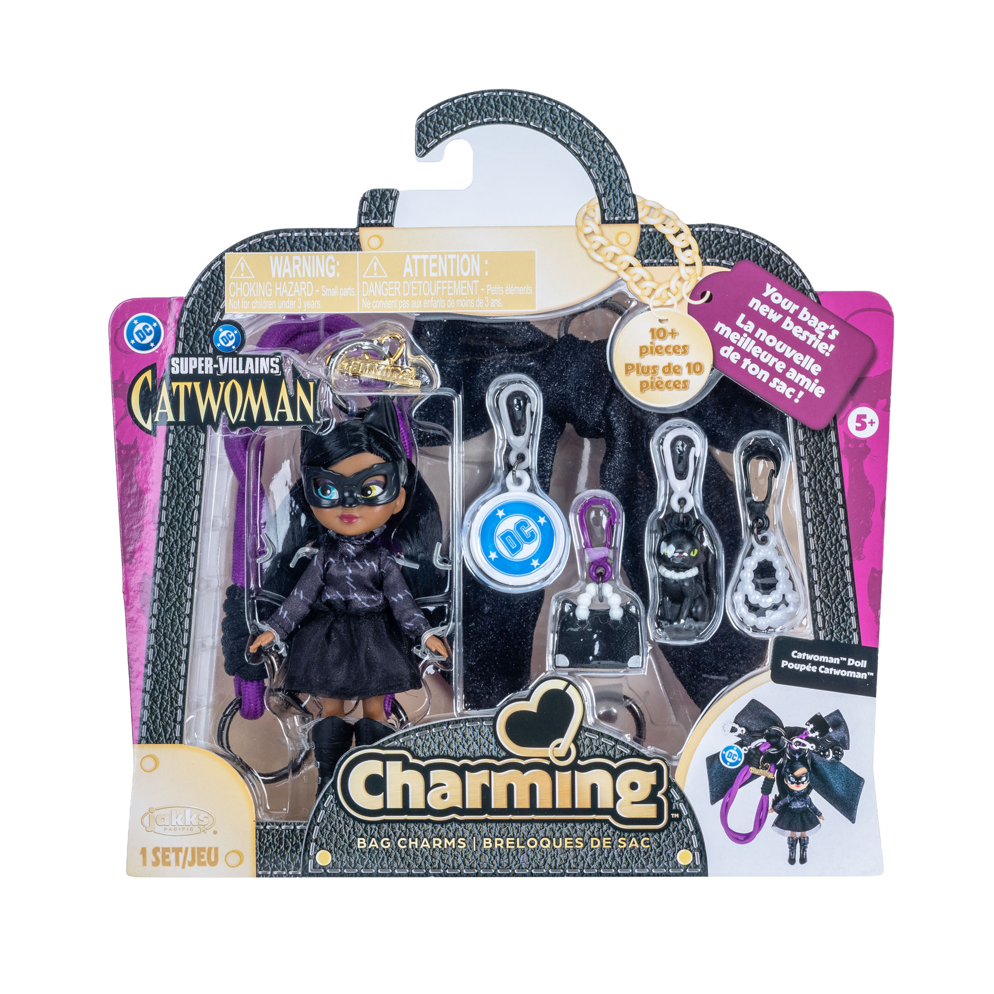 DC Catwoman Charming Doll Bag Charm with Accessories - Image 2