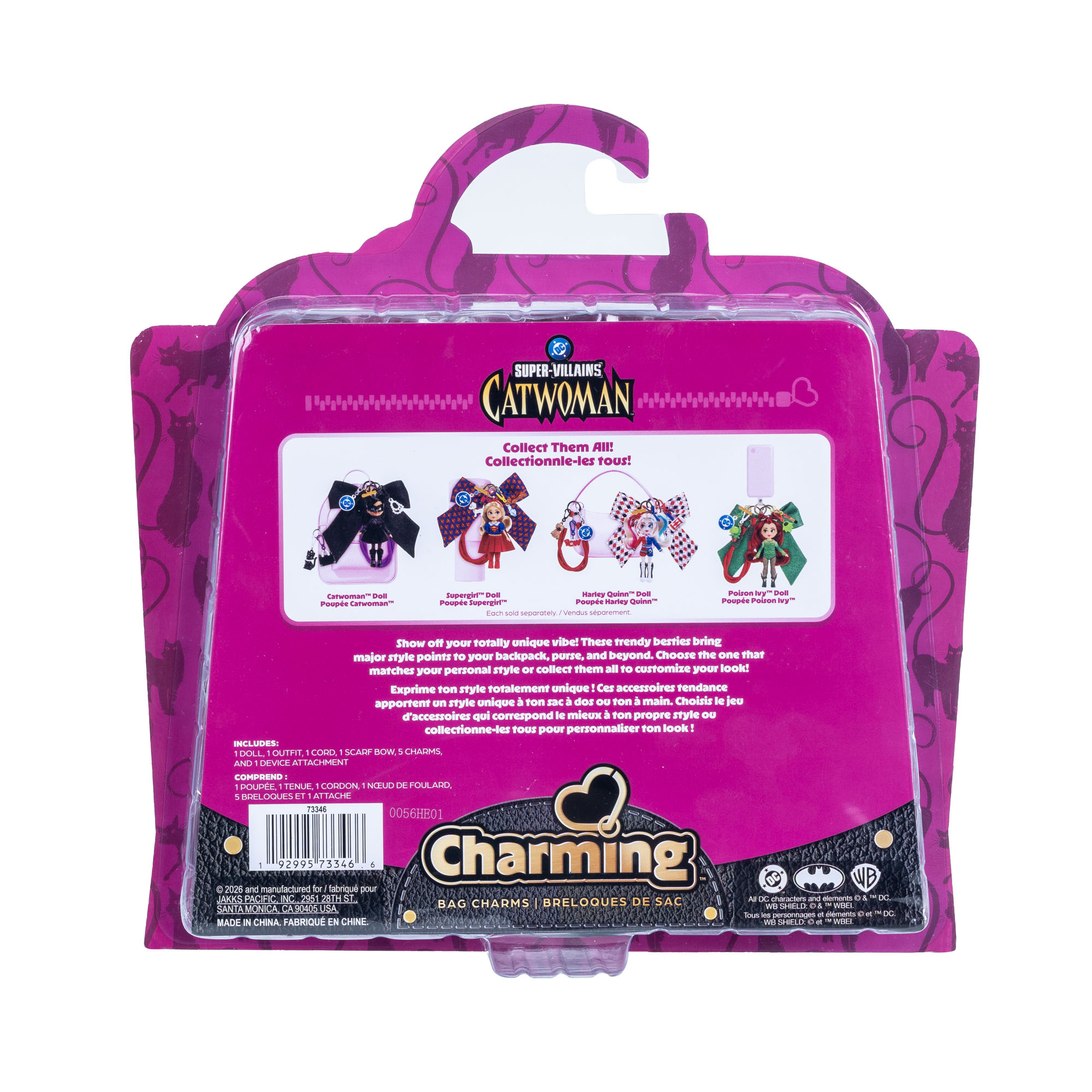 DC Catwoman Charming Doll Bag Charm with Accessories - Image 5