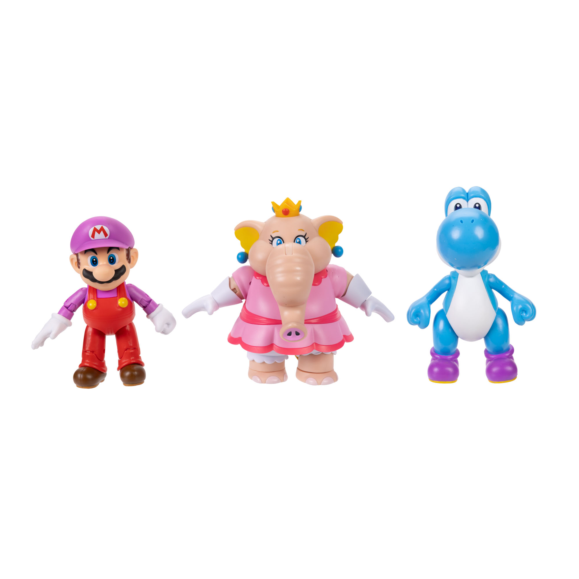 Bubble Mario, Elephant Peach, and Light-Blue Yoshi 4-inch Figures 3-Pack - Image 2