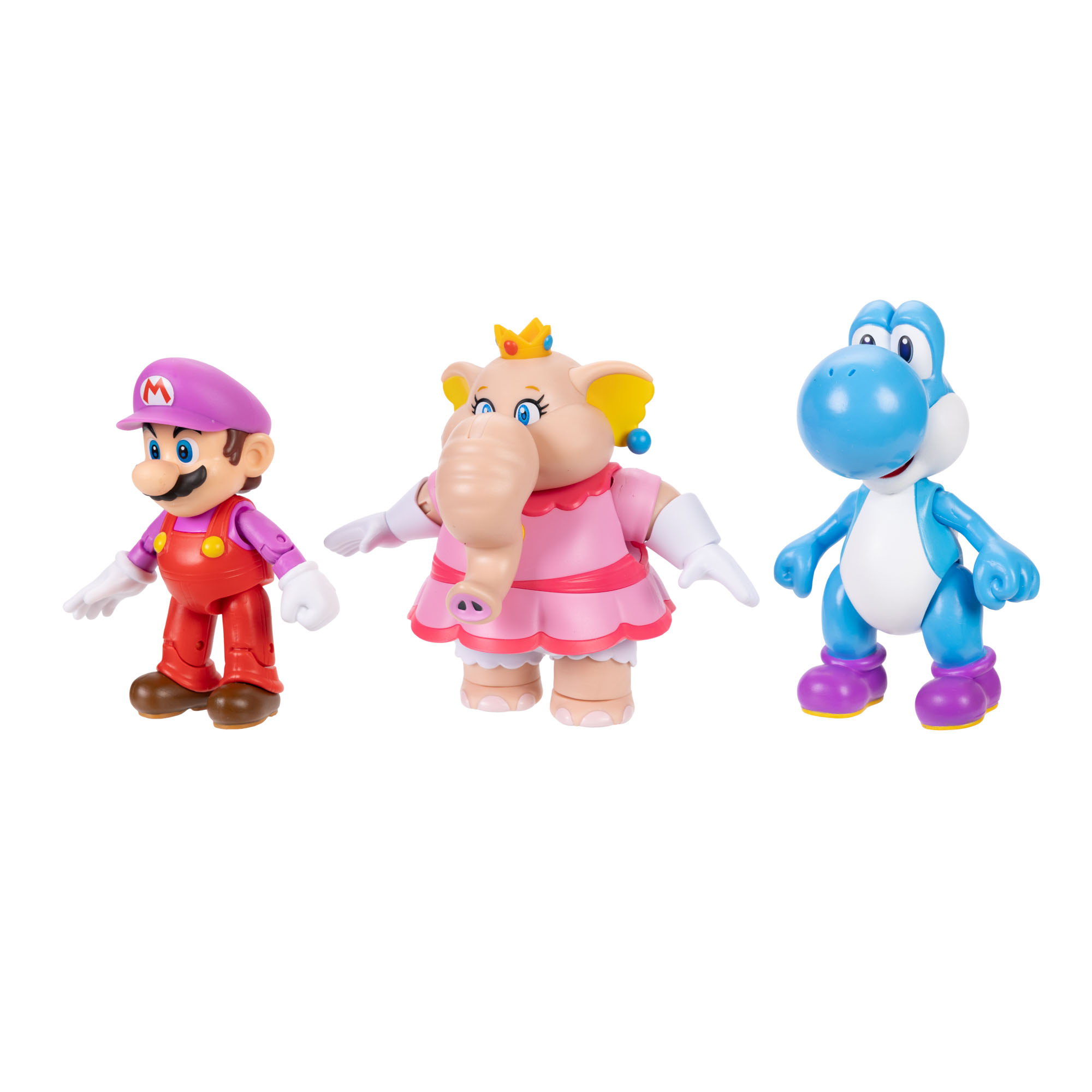 Bubble Mario, Elephant Peach, and Light-Blue Yoshi 4-inch Figures 3-Pack - Image 3